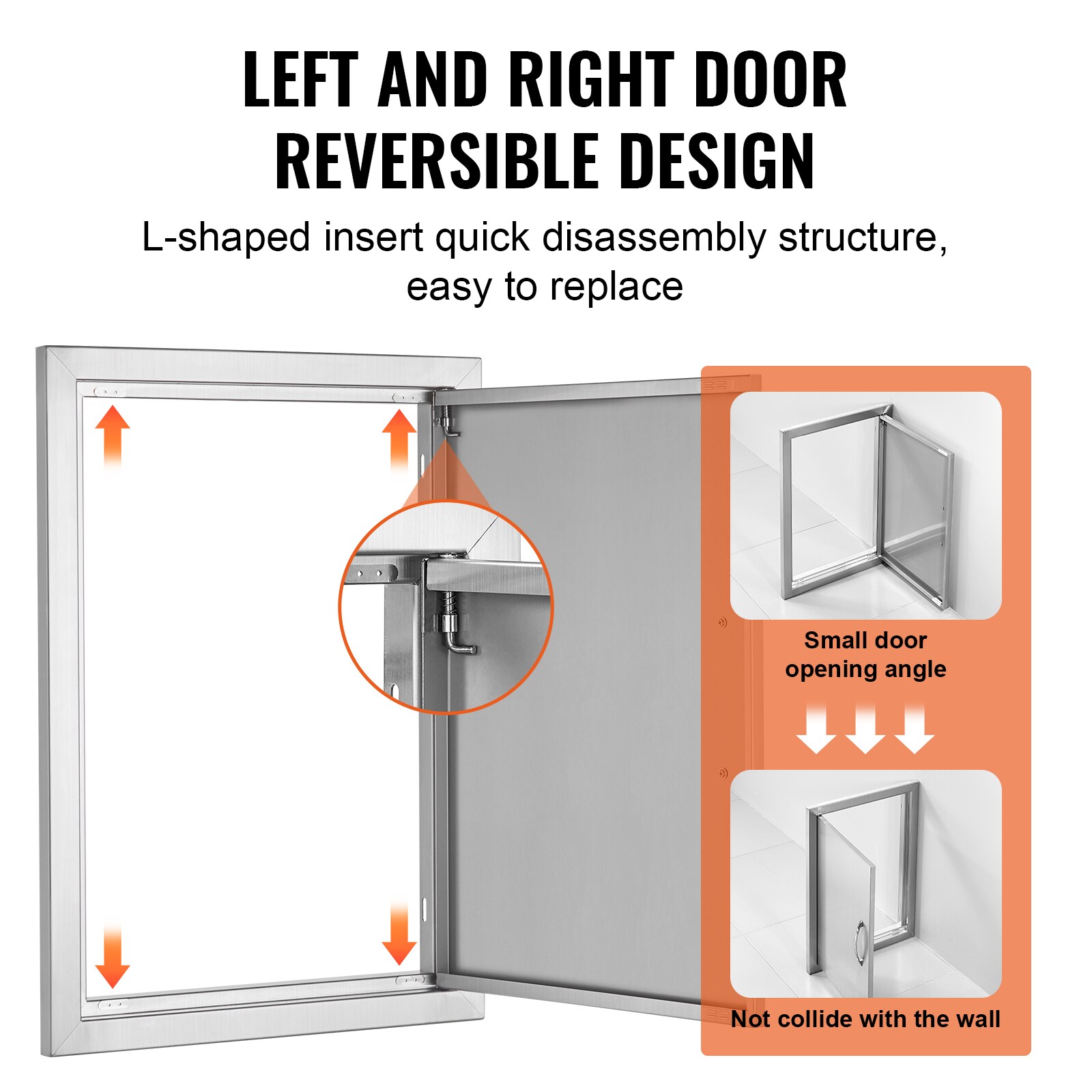 Stainless Steel Outdoor Kitchen BBQ Access Door