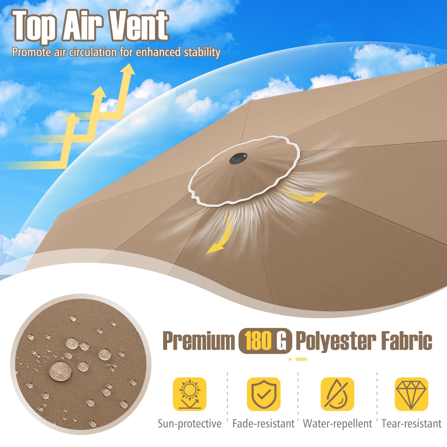 Costway HCST07534 Umbrellas-2 - View #7