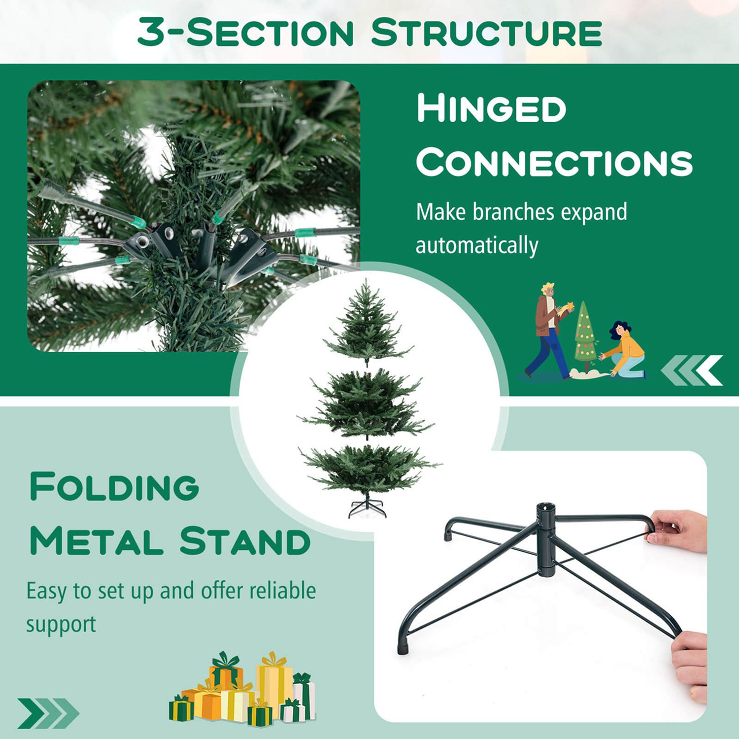 Costway CSHY002878 Artificial-Christmas-Trees - View #8