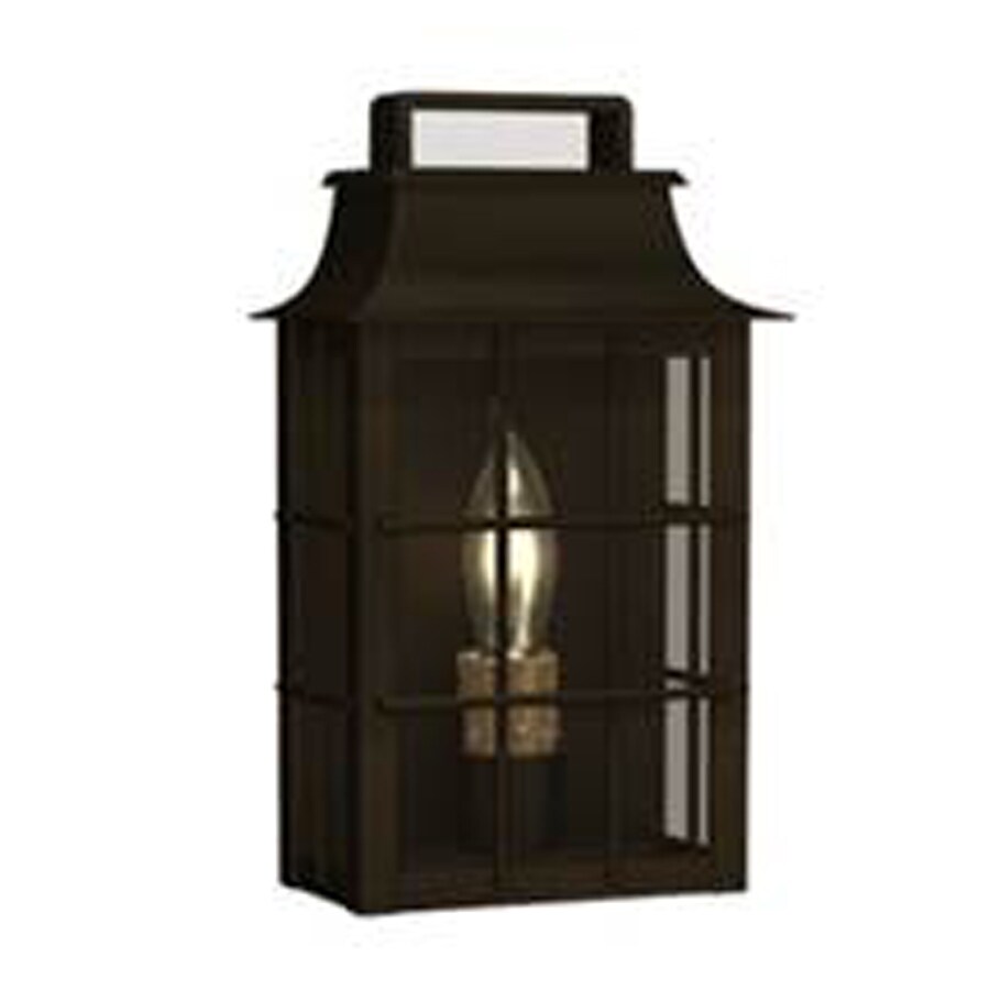 Portfolio LW-1061 Shirehill 1-Light 10-in Charred Iron Outdoor Wall Light