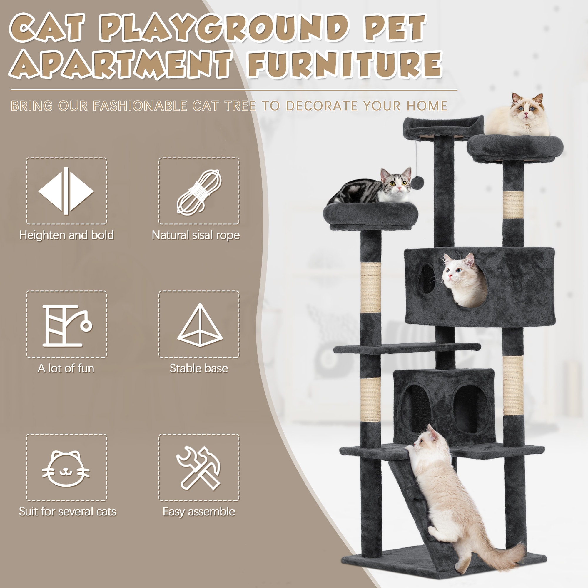 Coziwow CW12P0208 Cat-Trees - View #4
