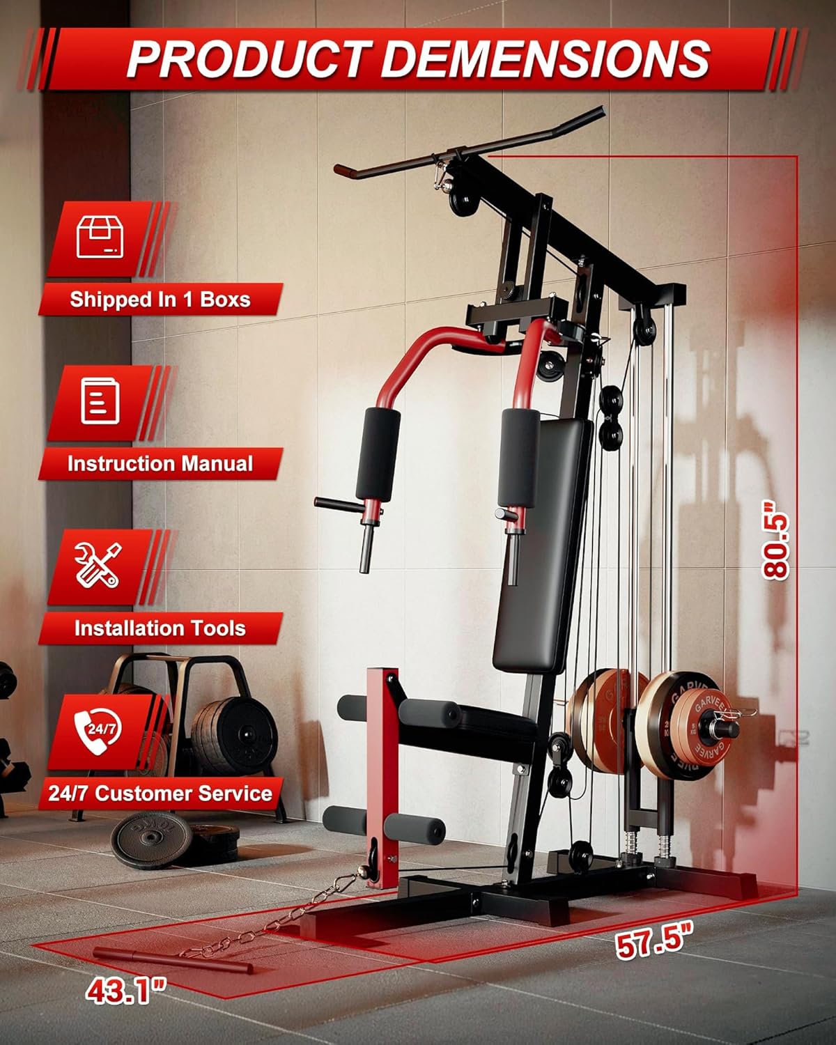 GAOMON LSPPJOK-NUTO2VWBIA Lat-Pull-Down-Machines - View #3