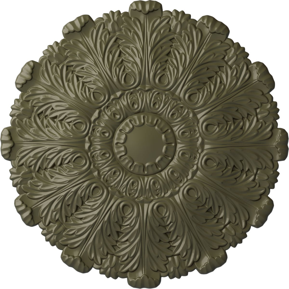 Ekena Millwork CM31DUPTF Durham 31-in W x 31-in L Painted Turtle Polyurethane Whole Ceiling Medallion