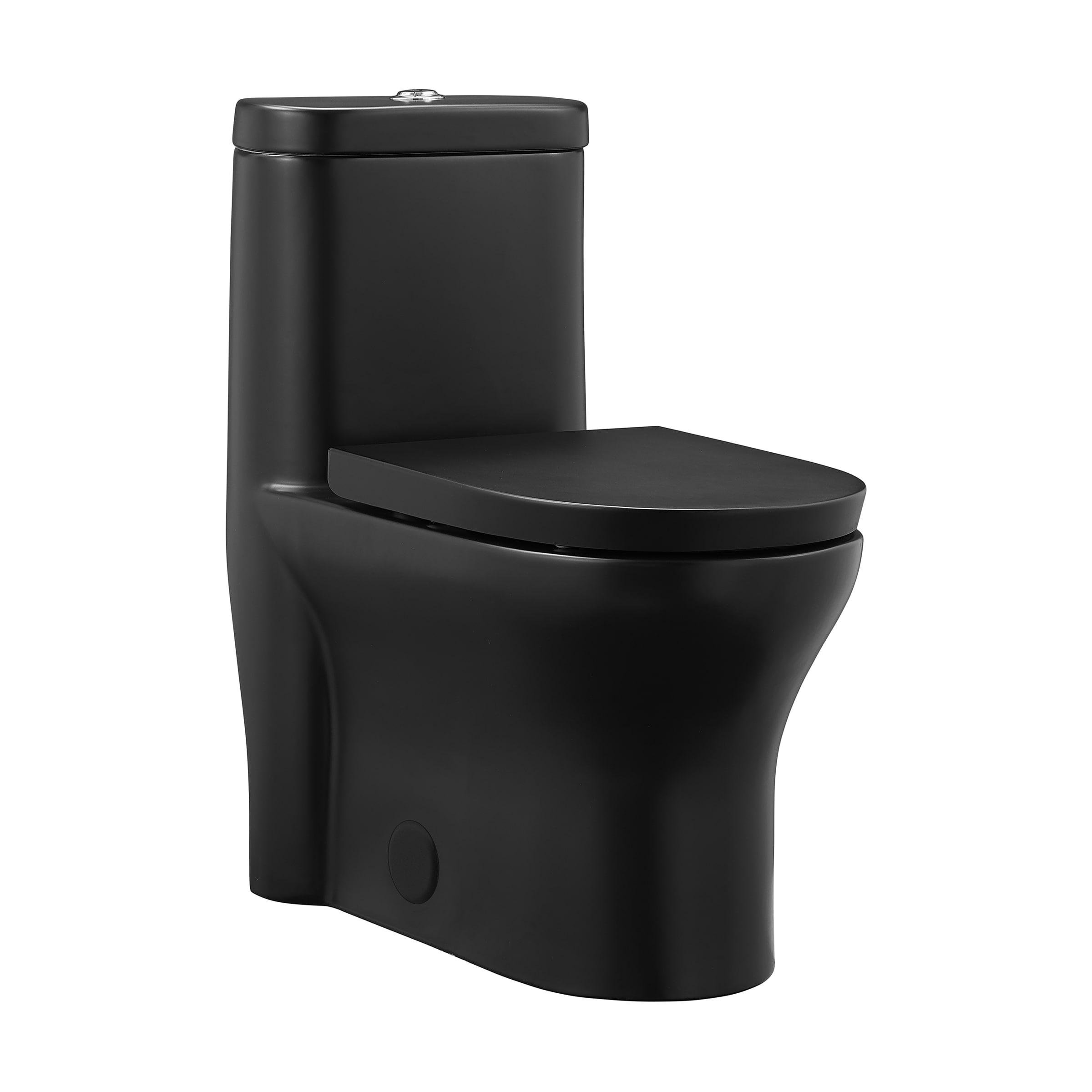 Swiss Madison SM-25-1TTRO04BK Trocadero Matte Black Dual Flush Elongated Standard height Smart Soft Close 1-piece Toilet 12-in Rough-In 1.6 GPF