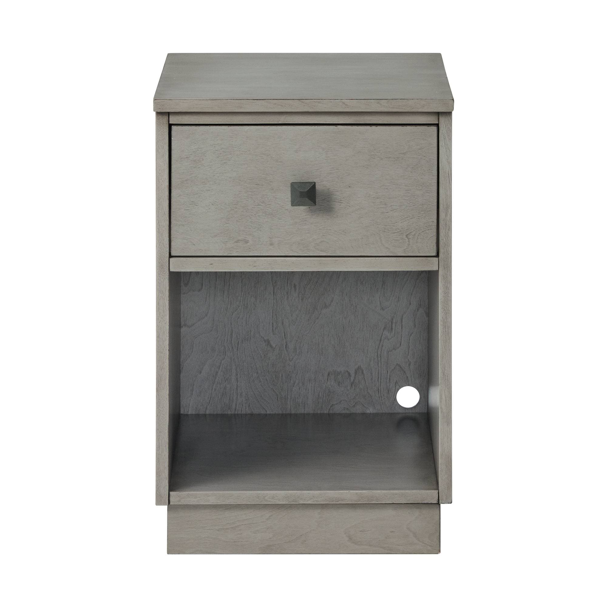 Picket House Furnishings CTHY350NSE Rehan 16-in W x 26-in H Grey Wood Rustic End Table with Storage Assembly Required