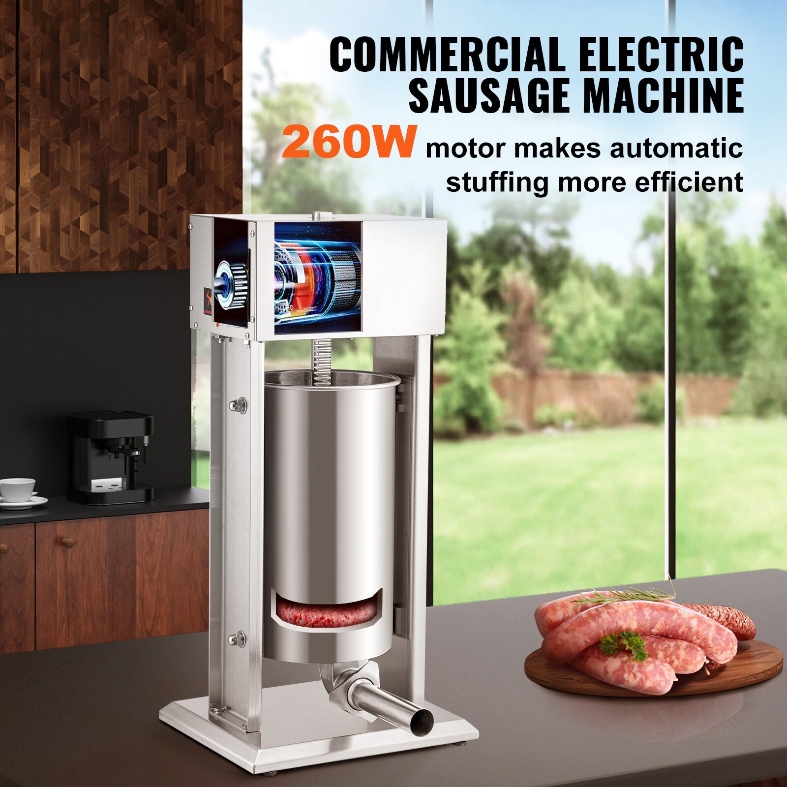 VEVOR Commercial/Residential Course Grind Stainless Steel Electric Meat ...