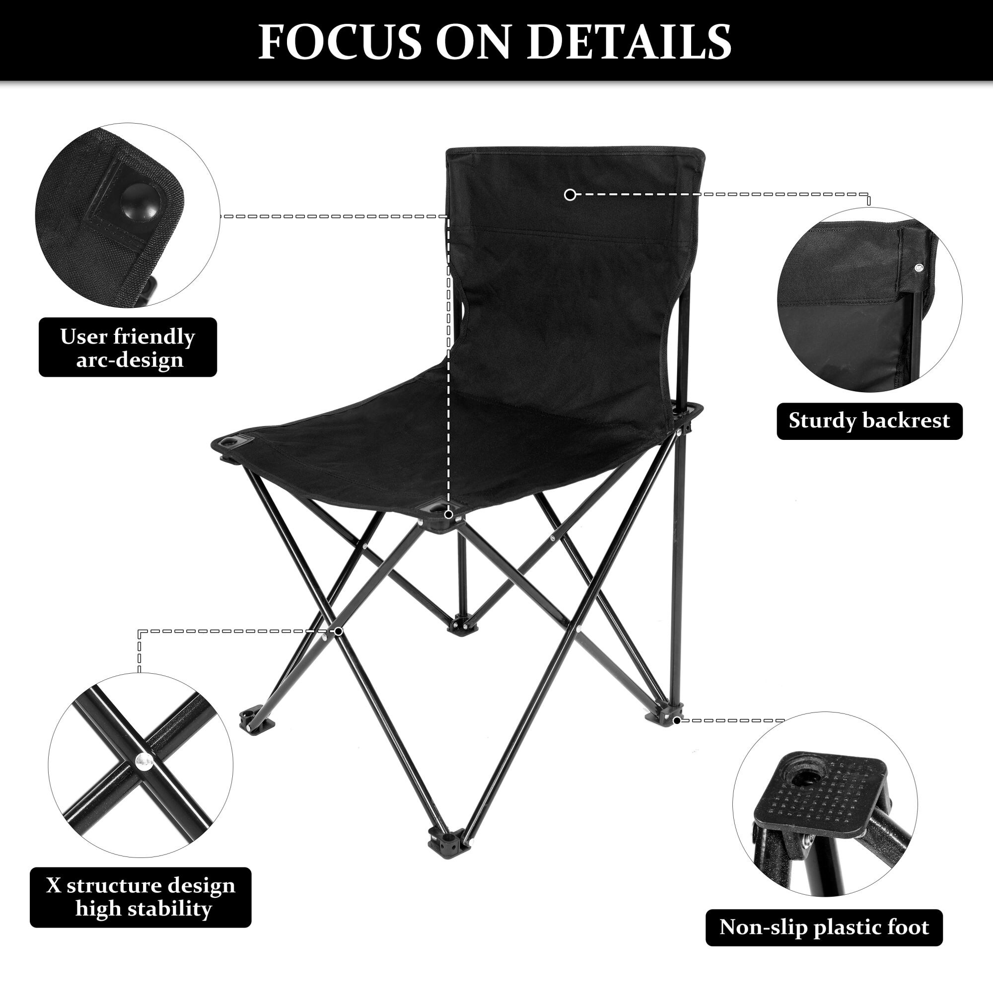 LIVIZA GIG-CC106203BK Beach-Camping-Chairs - View #5
