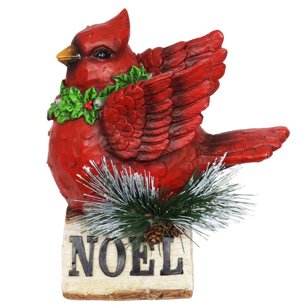 Exhart 19108-RS 8.19-in Lighted Cardinal Tabletop Decoration