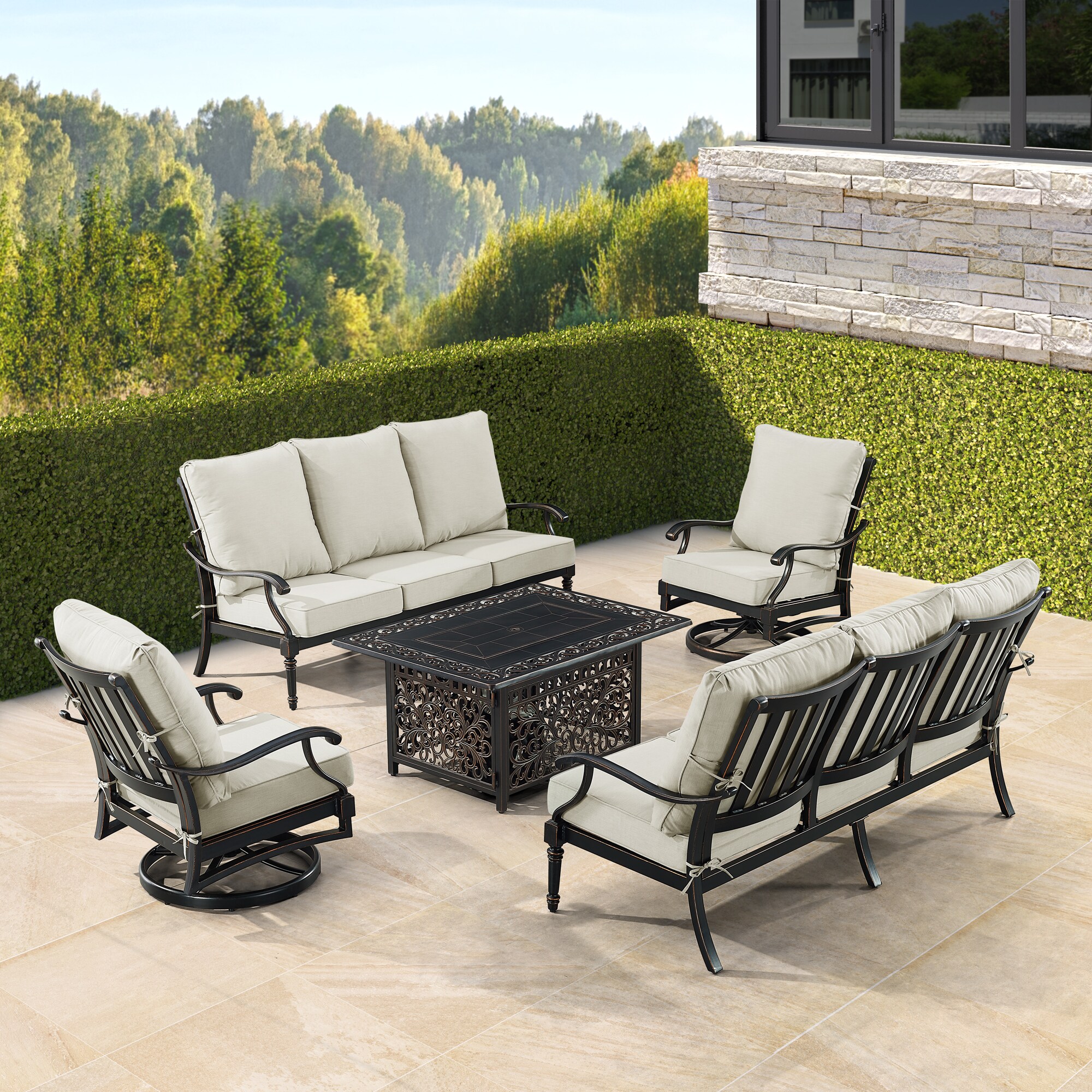 Oakland Living SHAO2SF2CHCABOSLGCUA Patio-Conversation-Sets - View #3
