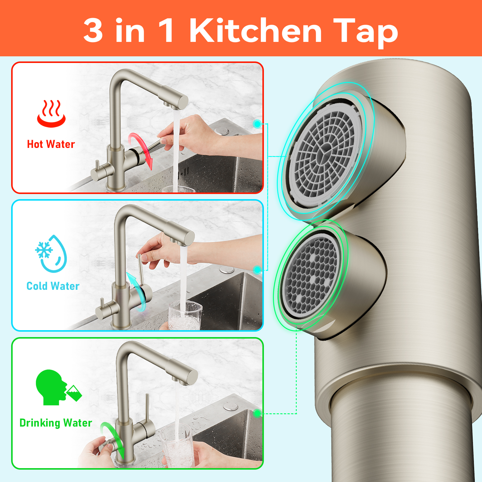 androme AD610BN Kitchen-Faucets - View #3