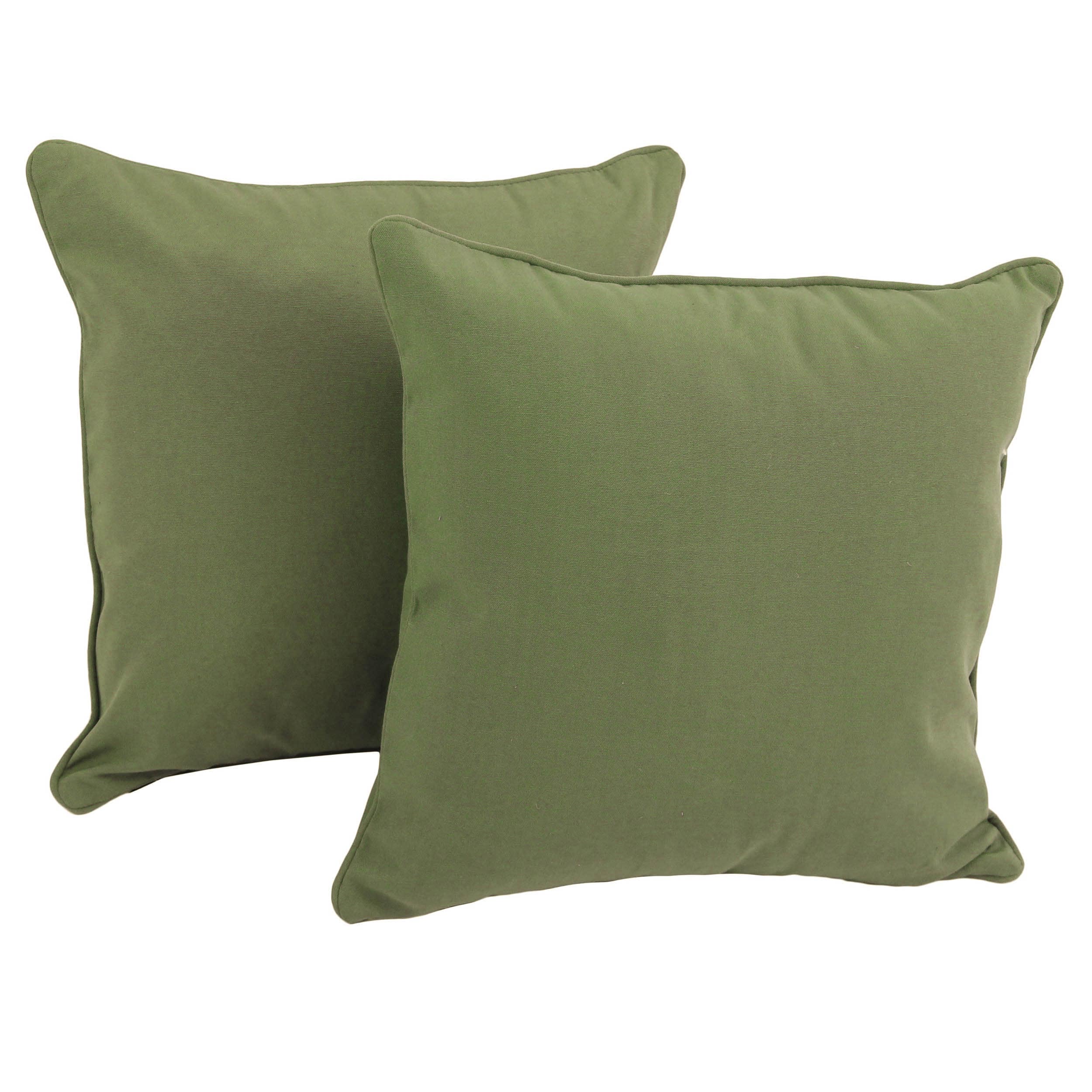 Blazing Needles 9810-CD-S2-TW-SG 2 -Piece 18-in x 18-in Sage Square Indoor Decorative Pillow