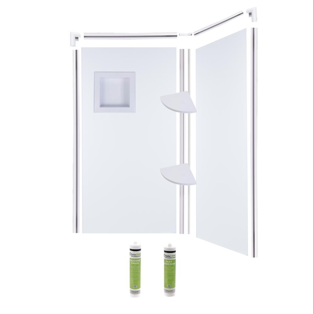 White Poly Tub and Shower Surround — Bella CORE