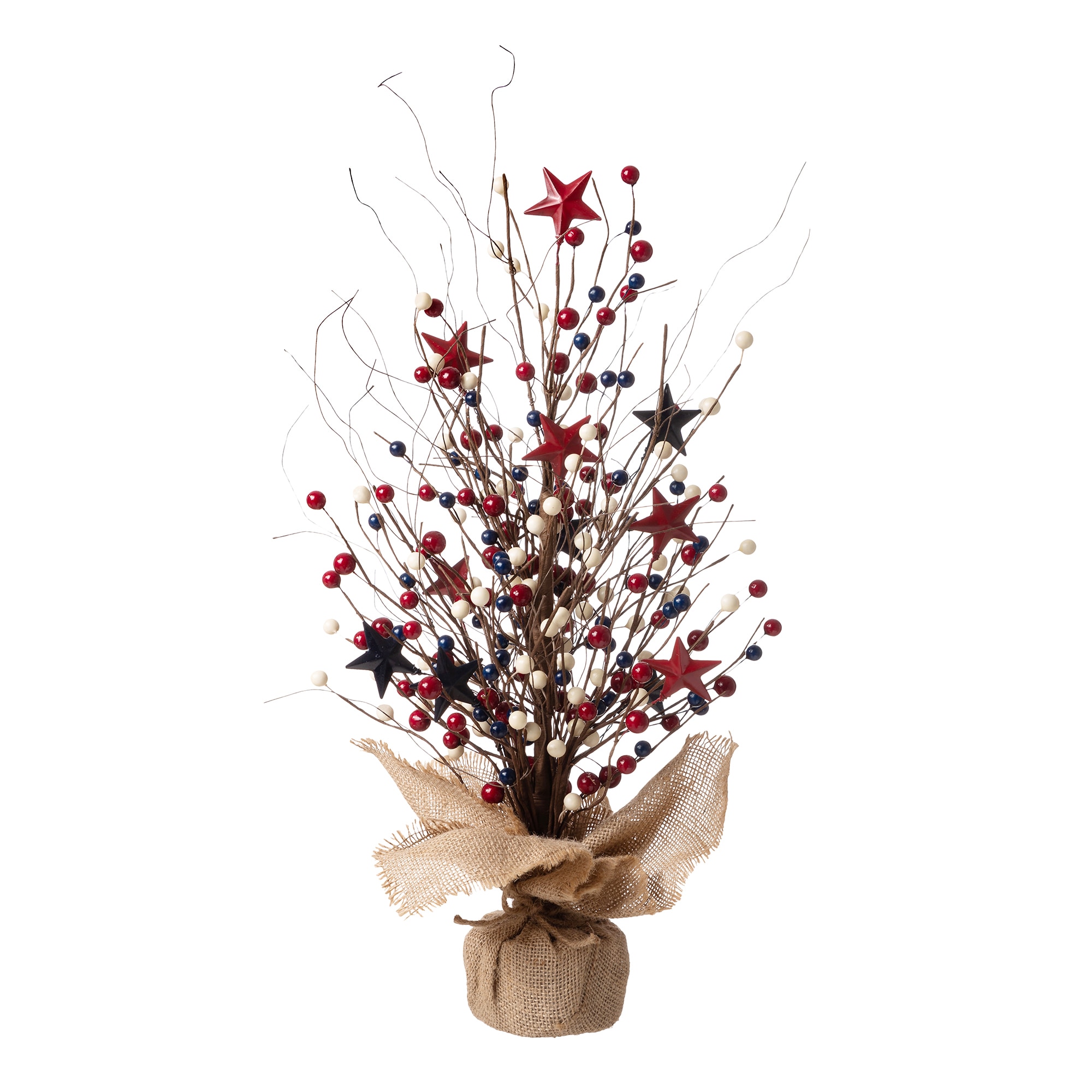 Glitzhome GH2015600001 Plastic Indoor Tabletop decoration Stars 4th of July Decor