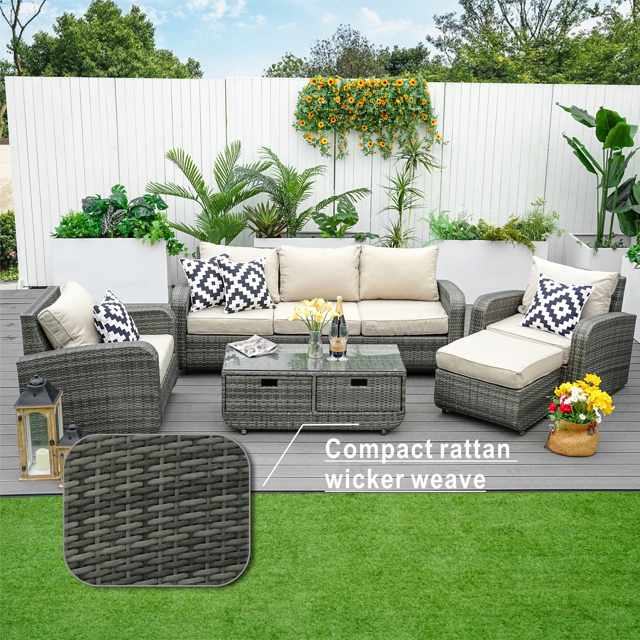 Moda Furnishings MOS-1515-G Patio-Conversation-Sets - View #6