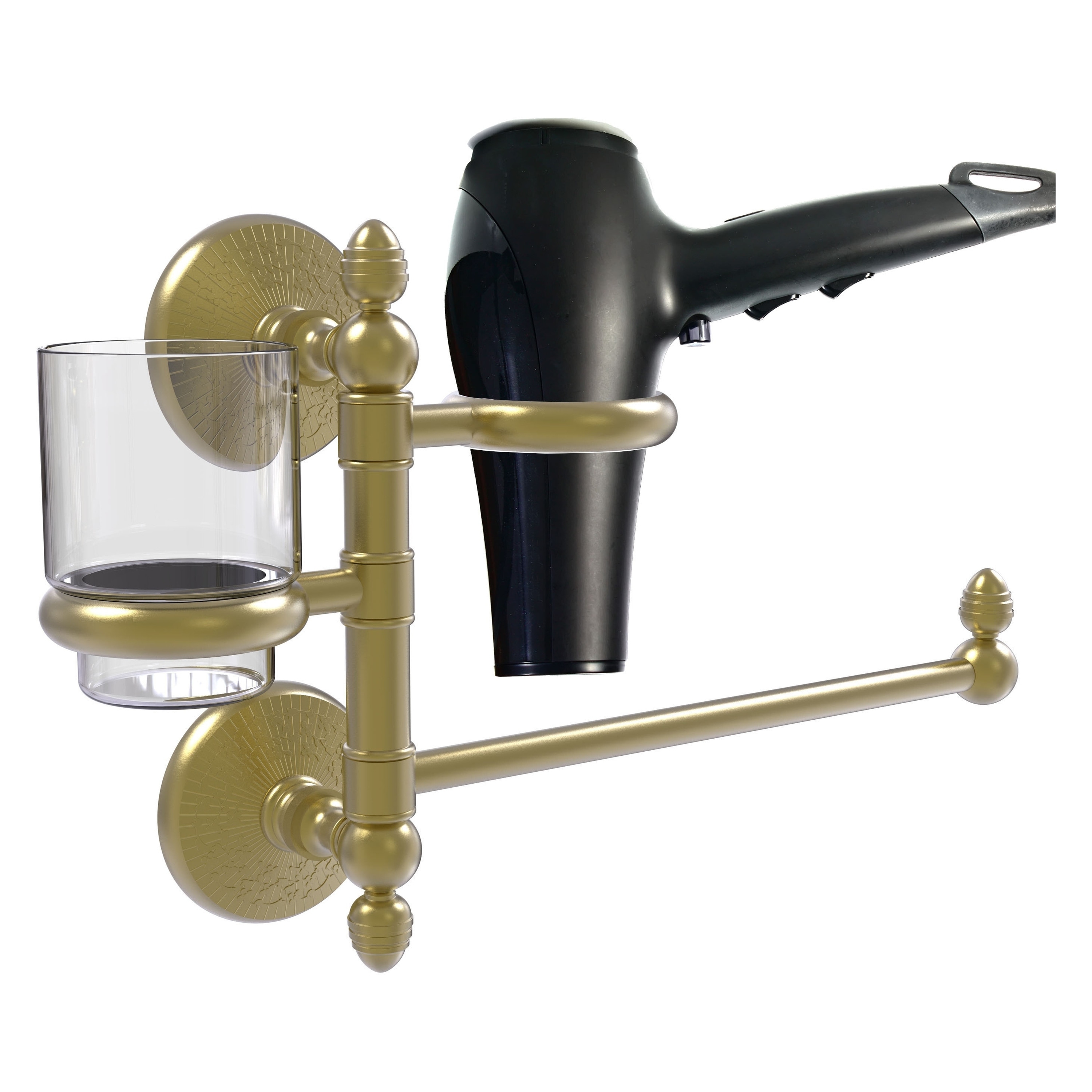 Allied Brass MC-GTBD-1-SBR 2 -Piece Monte Carlo Satin Brass Decorative Bathroom Hardware Set Towel Bar, Included
