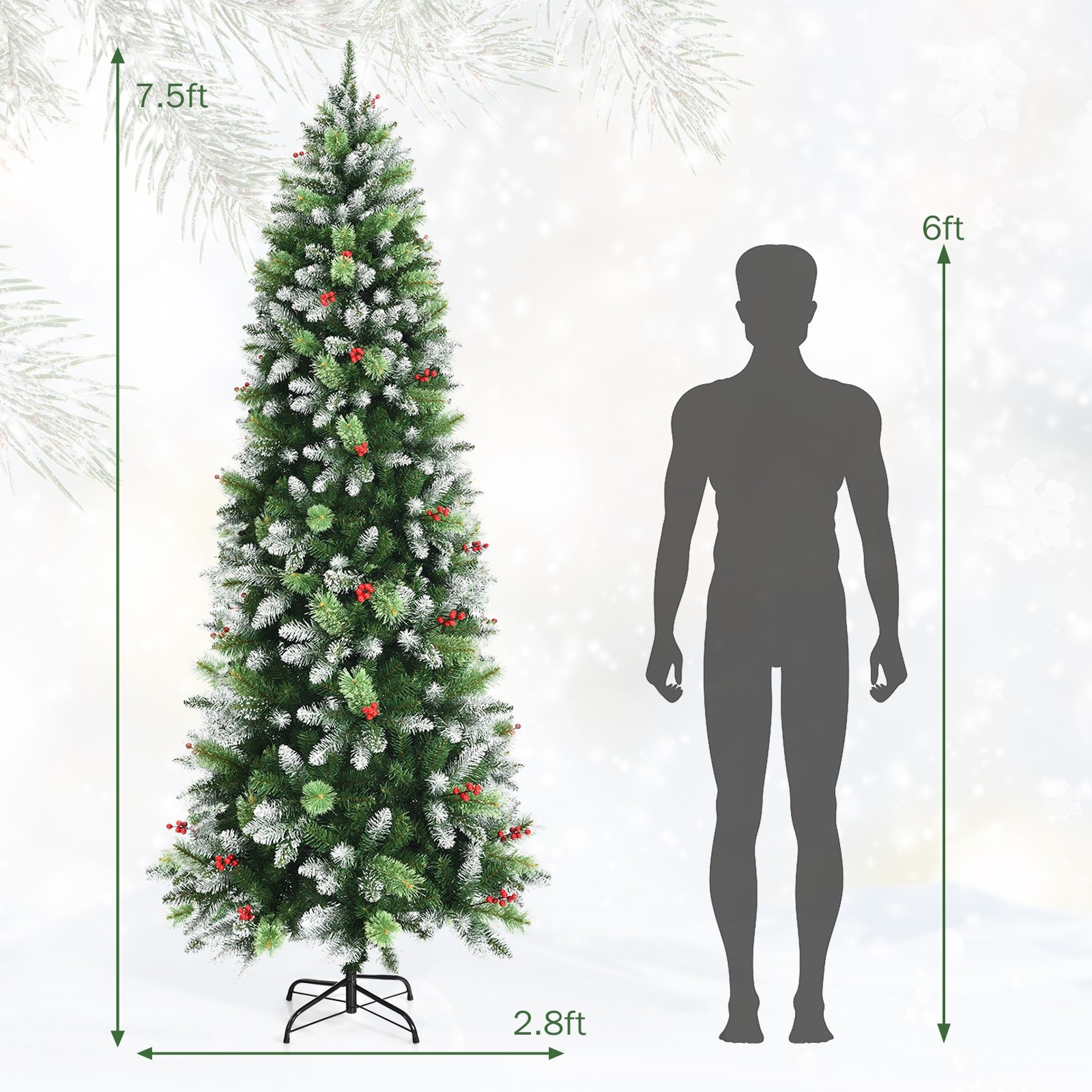 WELLFOR CM-HPY-23550 Artificial-Christmas-Trees - View #8