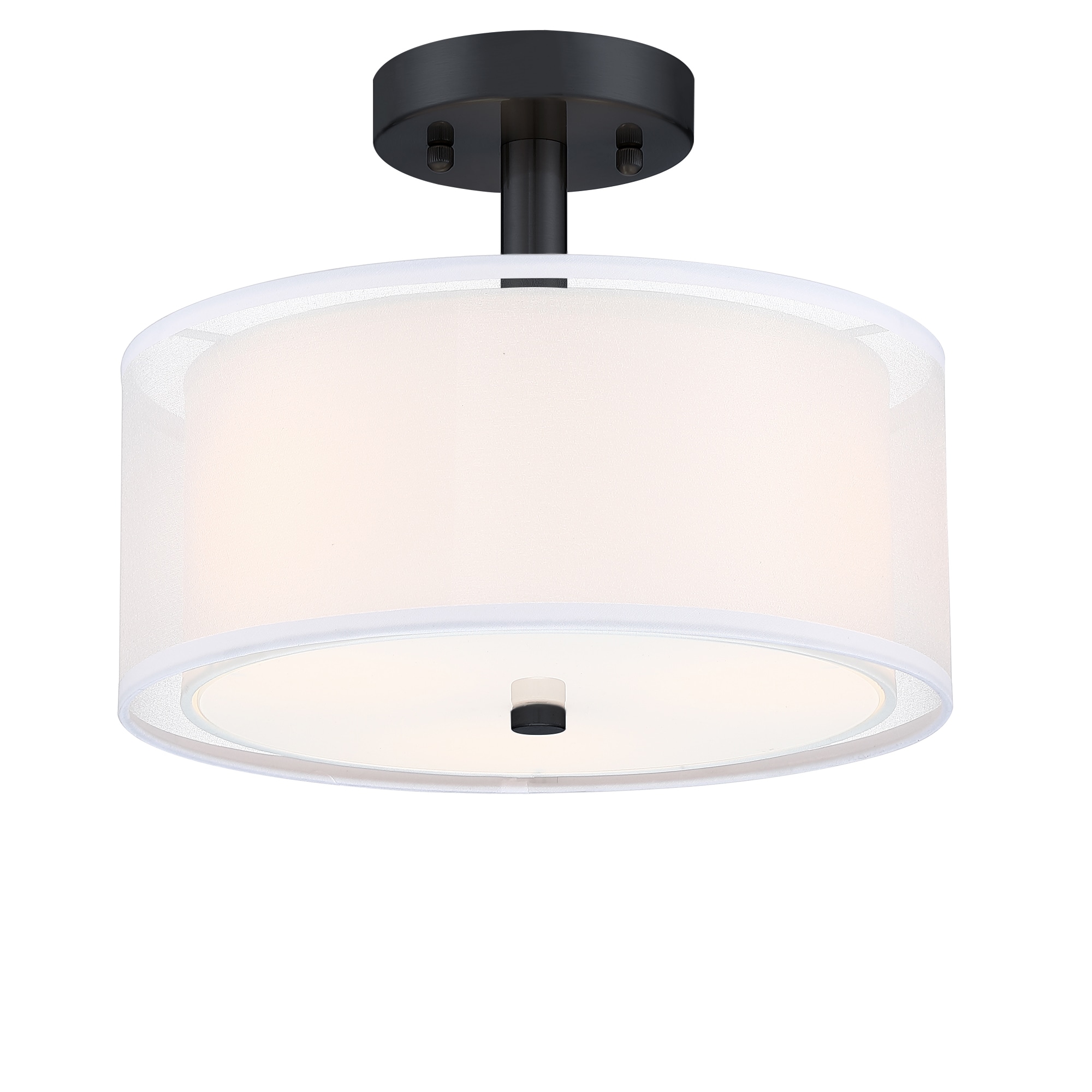 Hukoro NFL70203-SFM-BK 12-in Matte White Flush Mount Light