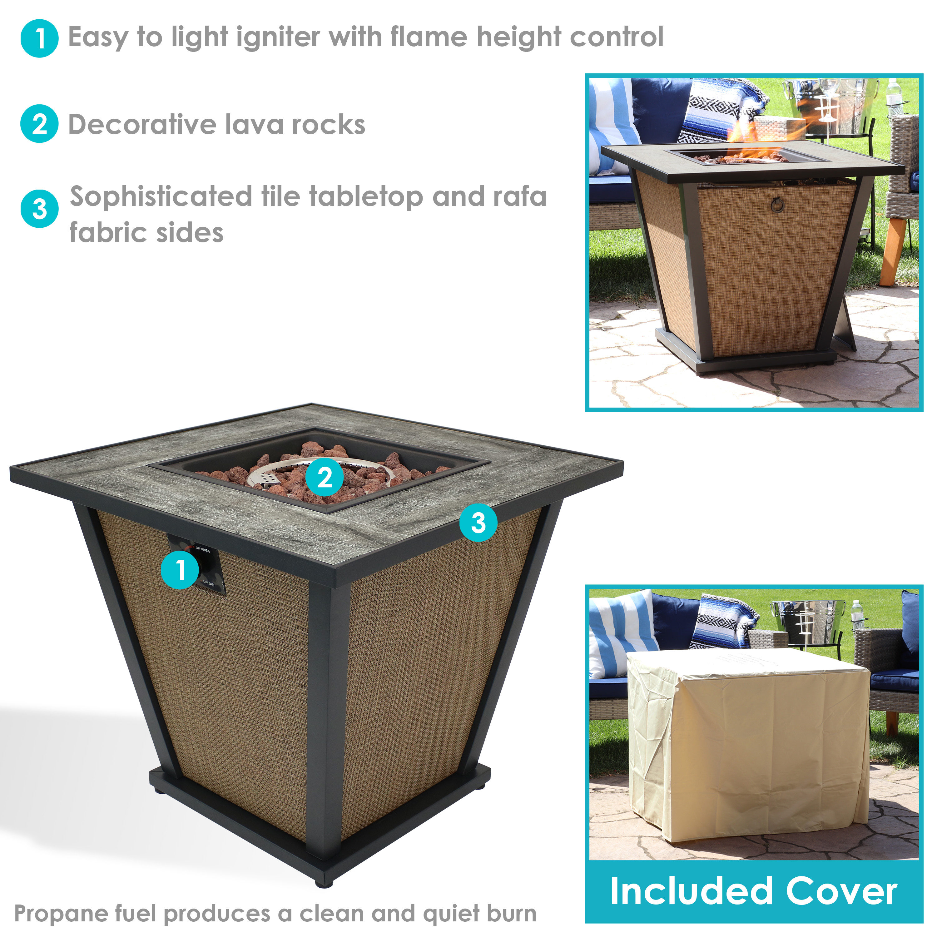 Sunnydaze Decor WAR-210 Outdoor-Gas-Firepits - View #7