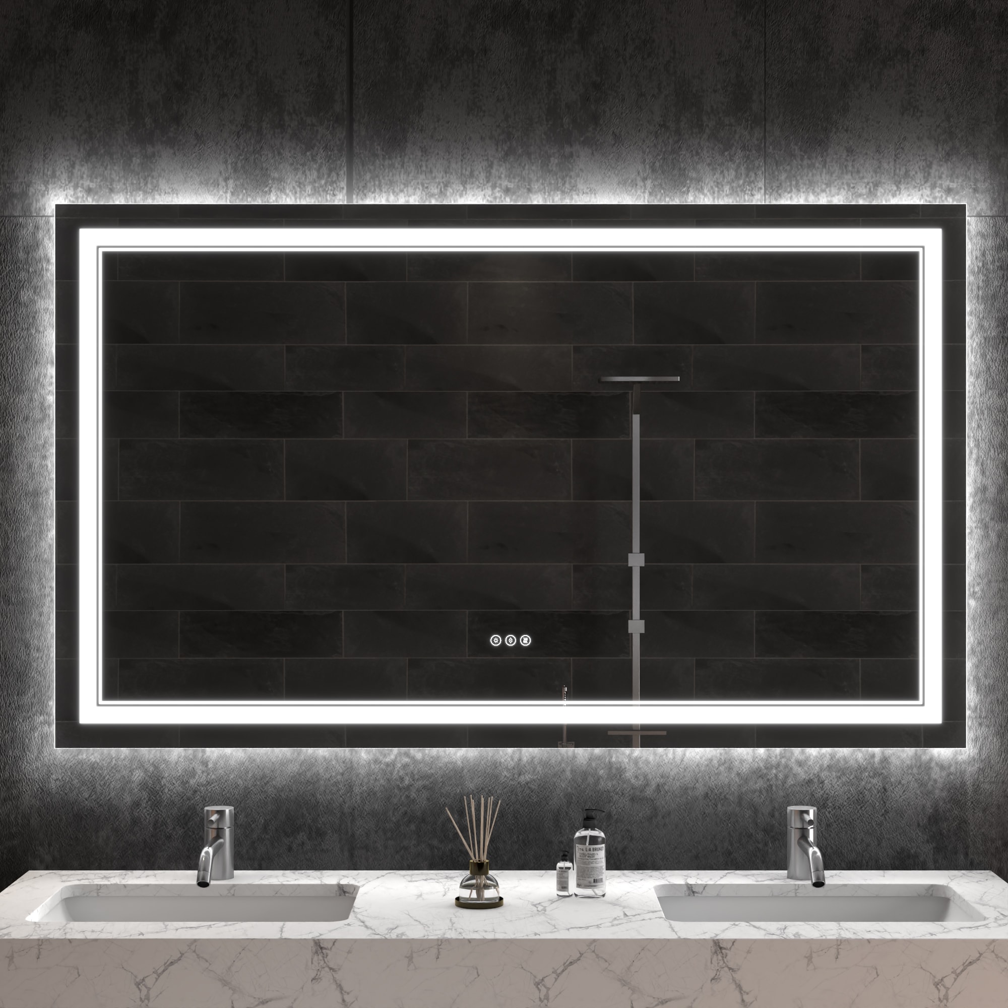 ExBrite LSBM6028BL Framed-Bath-Mirrors - View #13