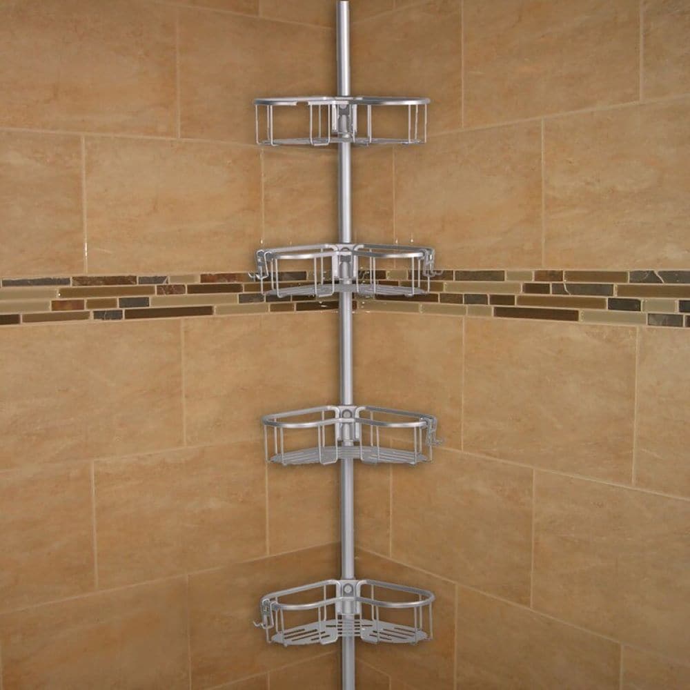 Utopia Alley Aluminum Flat Shelf, Rustproof Corner Shower Caddy