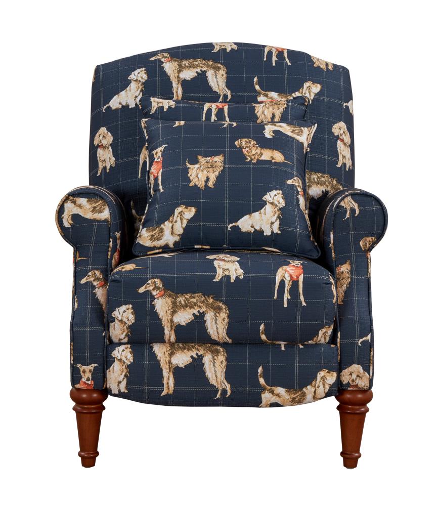 Sunset Trading SU-1090-86-8034-47 Blue/Gold/Cream Polyester Recliner