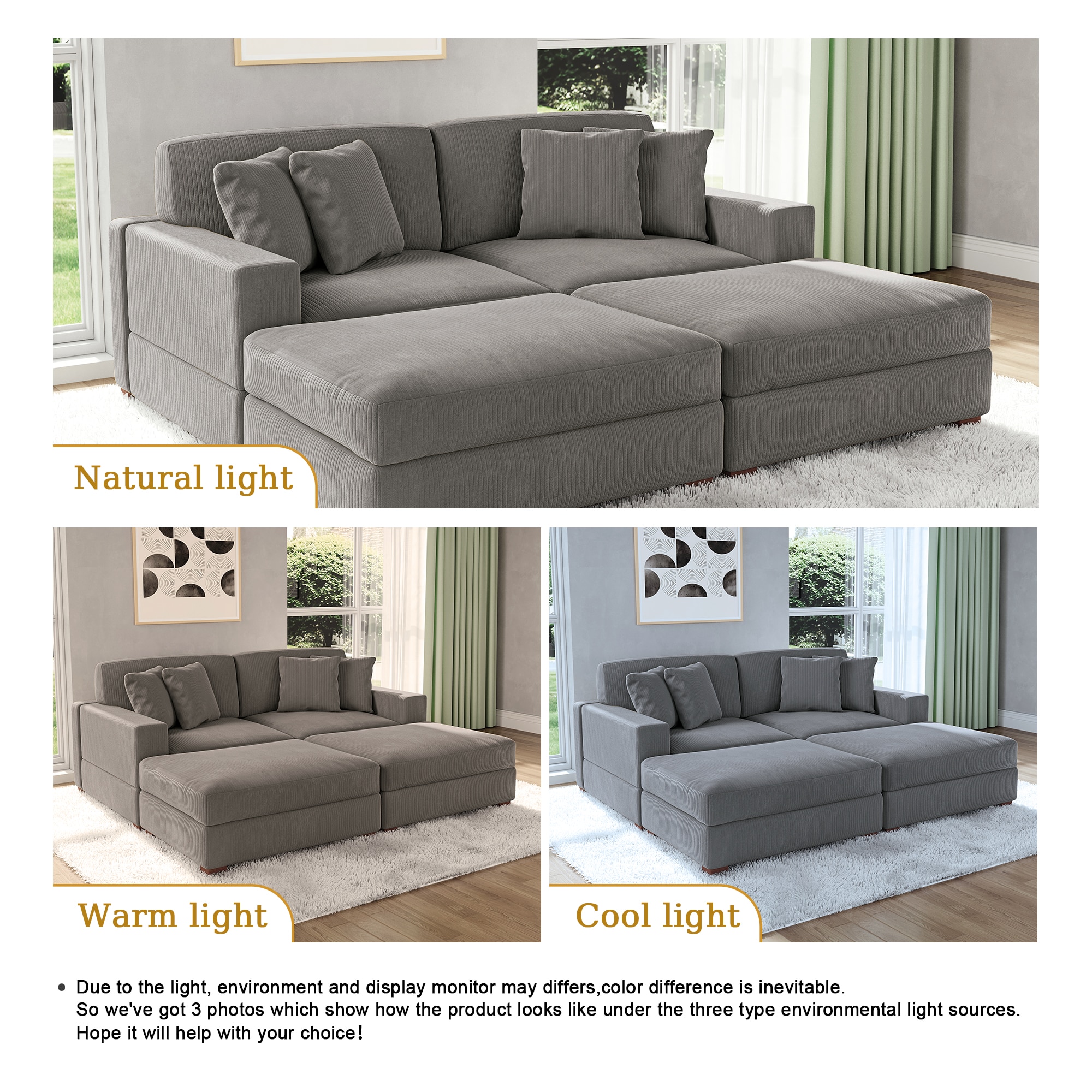 Dreamsidea CS7-LGY-L-R-OTX2 Sofas-Loveseats - View #6