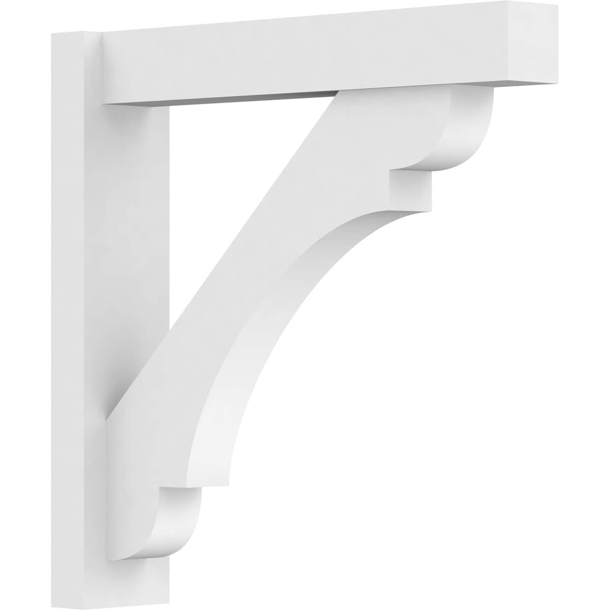 Ekena Millwork OUTP05X24X24OLY05 5-in W X 24-in D X 24-in H Olympic Architectural Grade PVC Outlooker with Block Ends