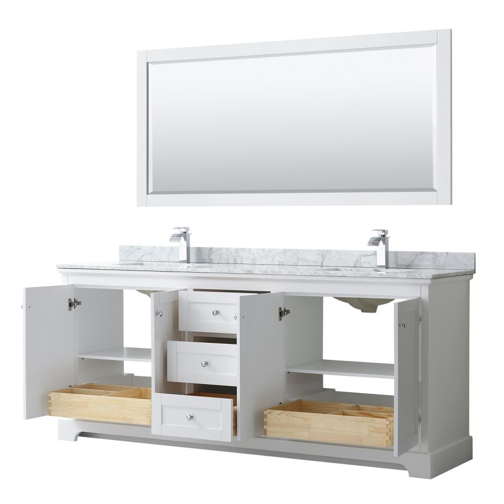 Wyndham Collection WCV232380DWHCMUNSM70 Bath-Vanity-Combo - View #2