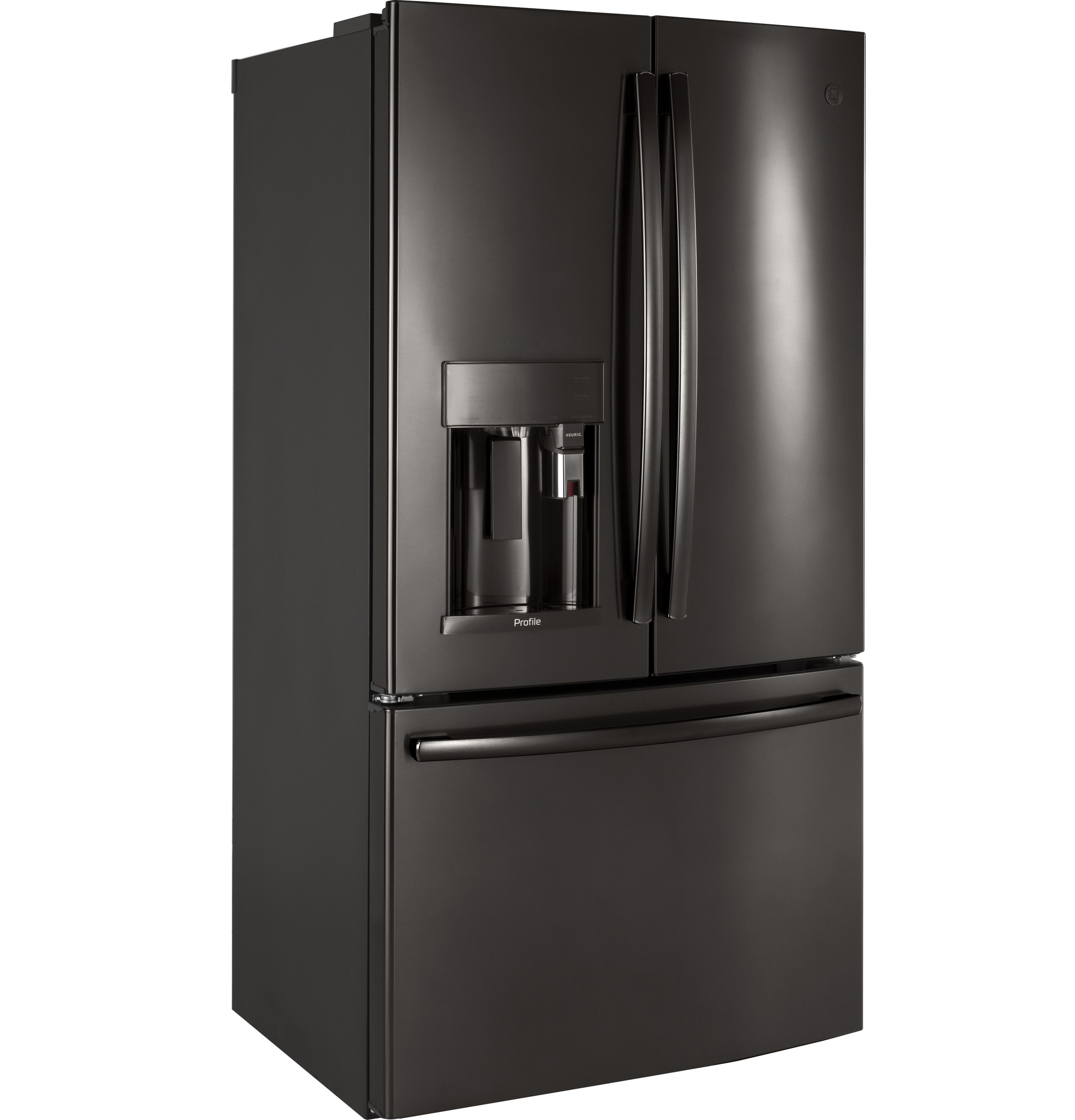 PYE22KELDS GE Profile GE Profile™ Series ENERGY STAR® 22.1 Cu. Ft.  Counter-Depth French-Door Refrigerator with Hands-Free AutoFill FINGERPRINT  RESISTANT BLACK SLATE - Jetson TV & Appliance