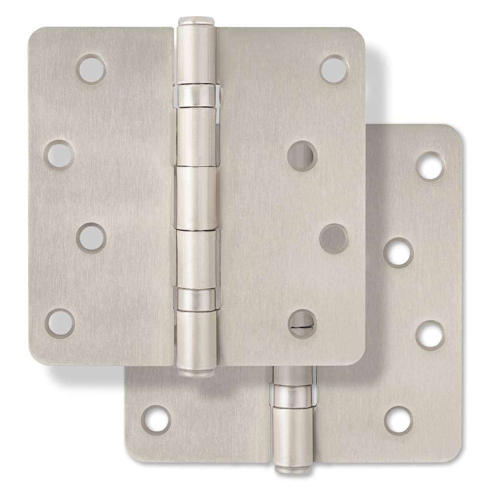 Miseno MDH4172 4 x 4 Ball Bearing 1/4 Inch Radius Corner Door Hinge Pair #MDH4172SN
