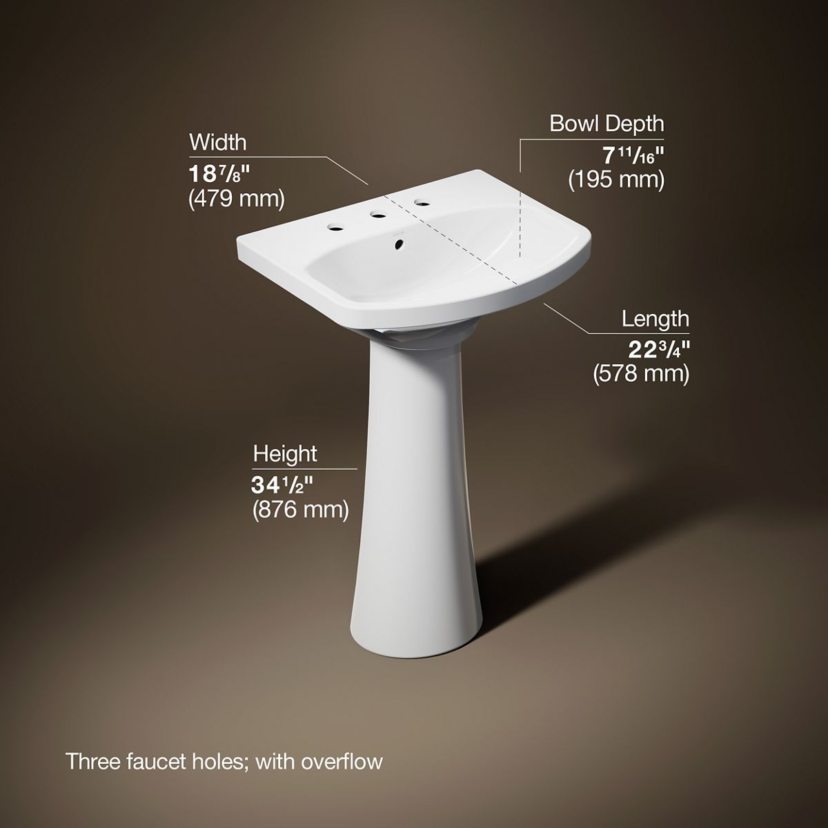 KOHLER 2362-8-0 Complete-Pedestal-Lavatories - View #3