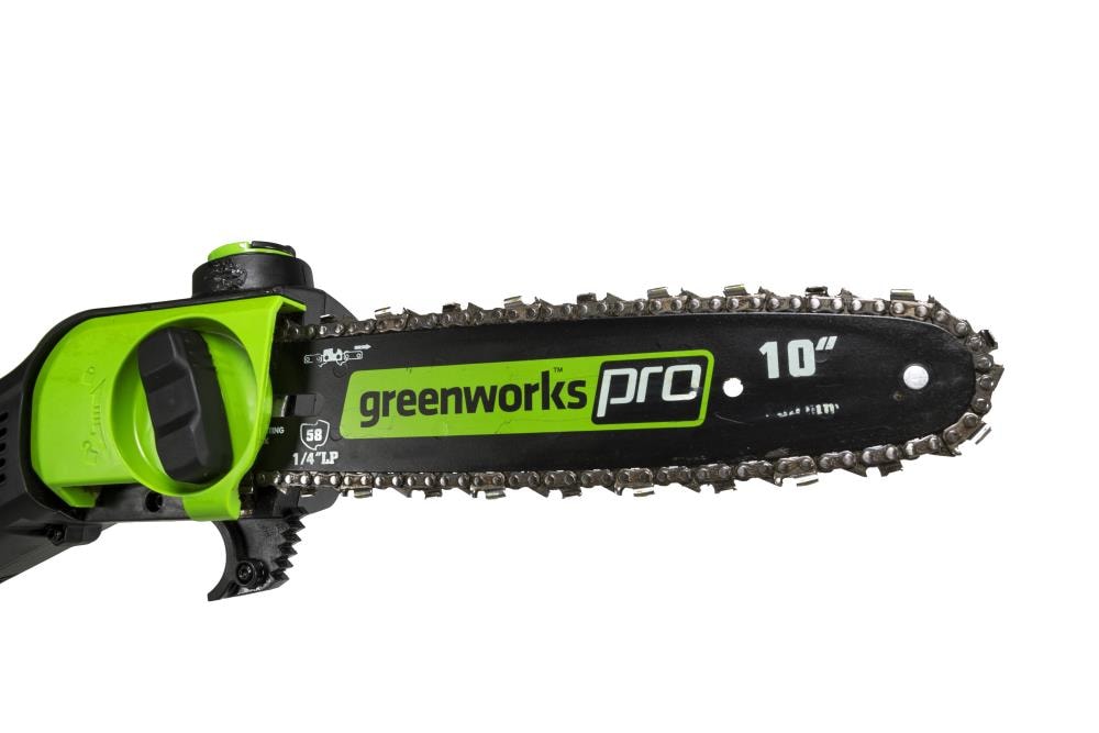 Greenworks Pro 60 volt 10 in Battery Pole Saw Battery and Charger