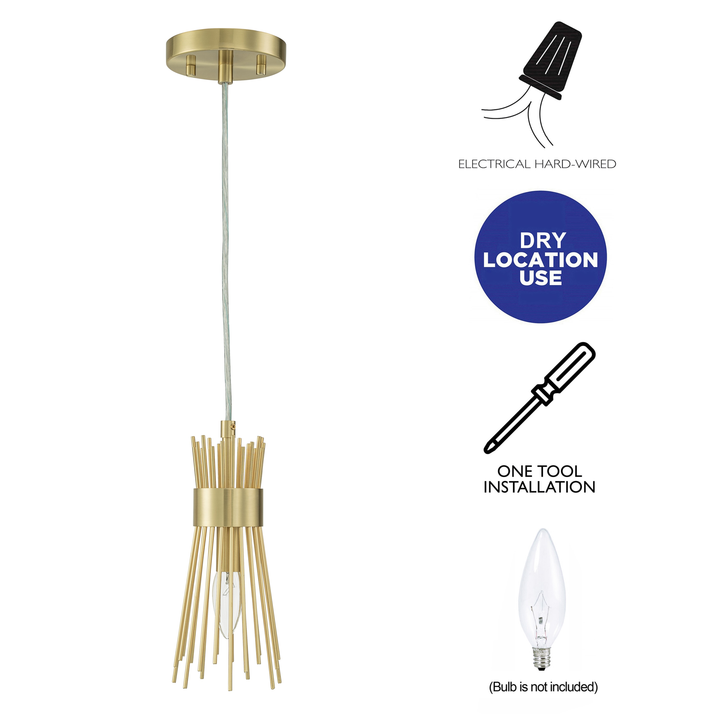 C Cattleya Brushed Gold Modern/Contemporary Sputnik Mini Hanging ...