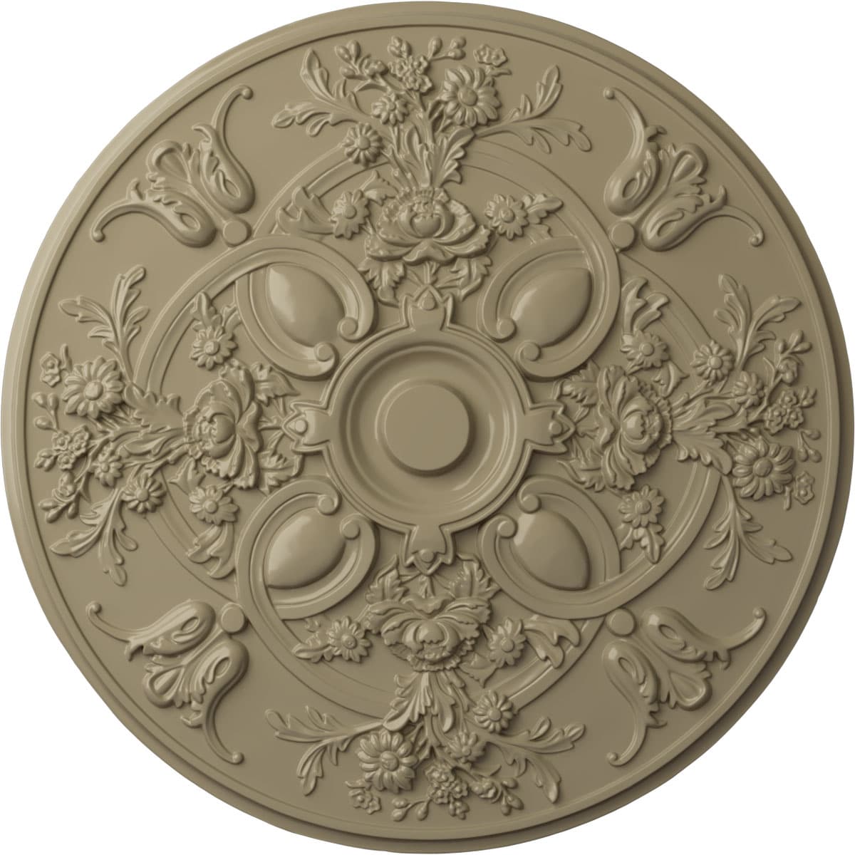 Ekena Millwork CM31BAGDF Baile 31.25-in W x 31.25-in L Painted Gobi Desert Polyurethane Whole Ceiling Medallion