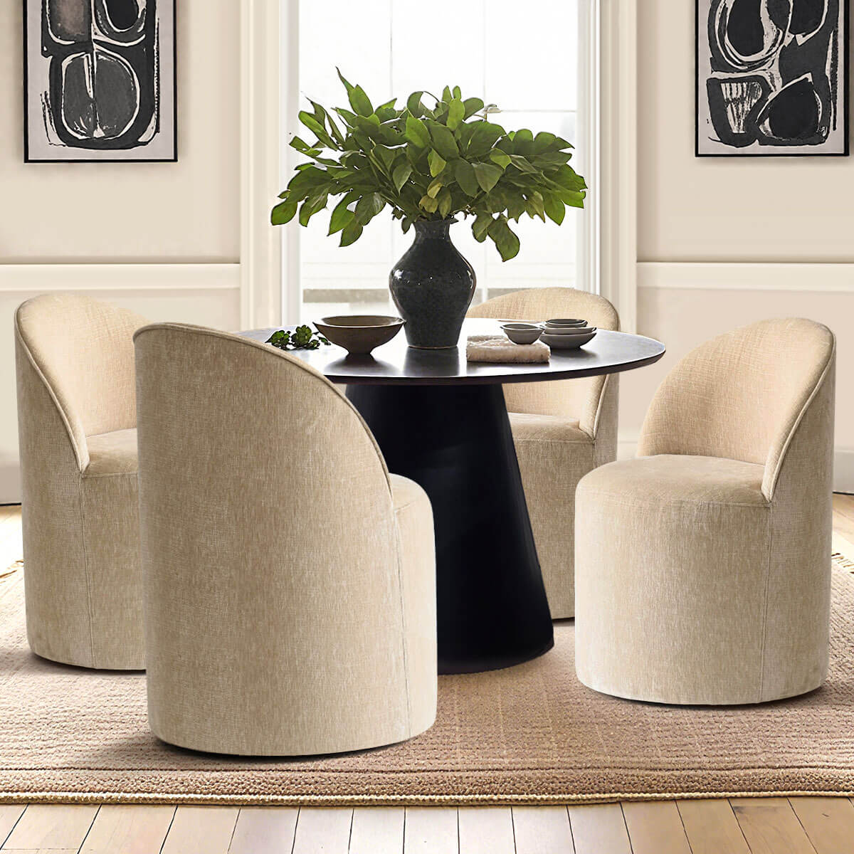 Maison Boucle DORIS-CHAIR-BRIE-4 Dining-Chairs - View #2