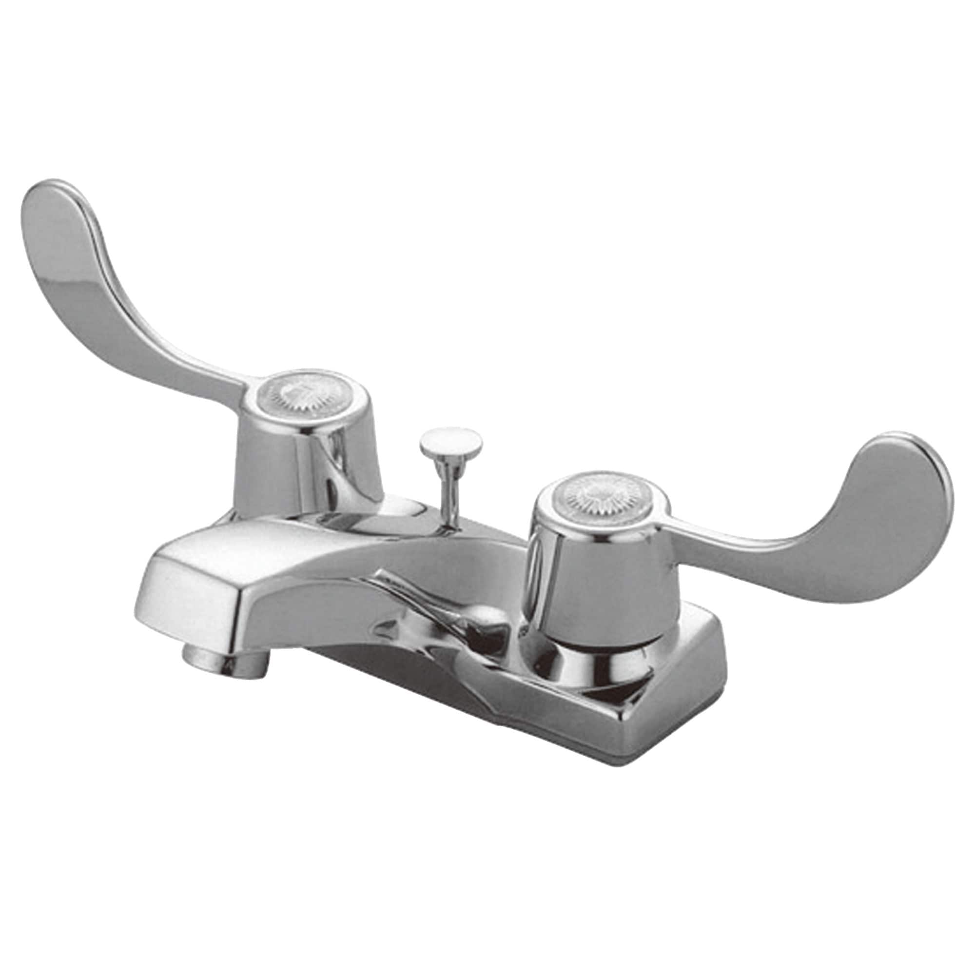 Elements of Design EB191B Americana Polished chrome 4-in centerset 2-handle Low-arc Residential Handle Bathroom Sink Faucet with Drain