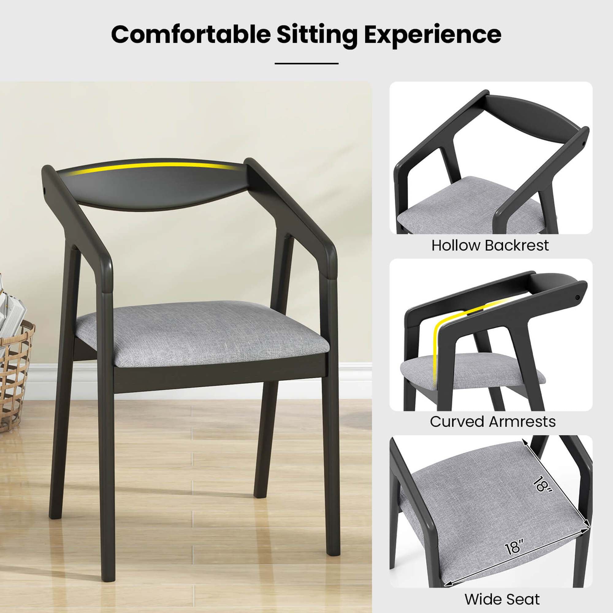 Costway HCST04453 Dining-Chairs - View #4