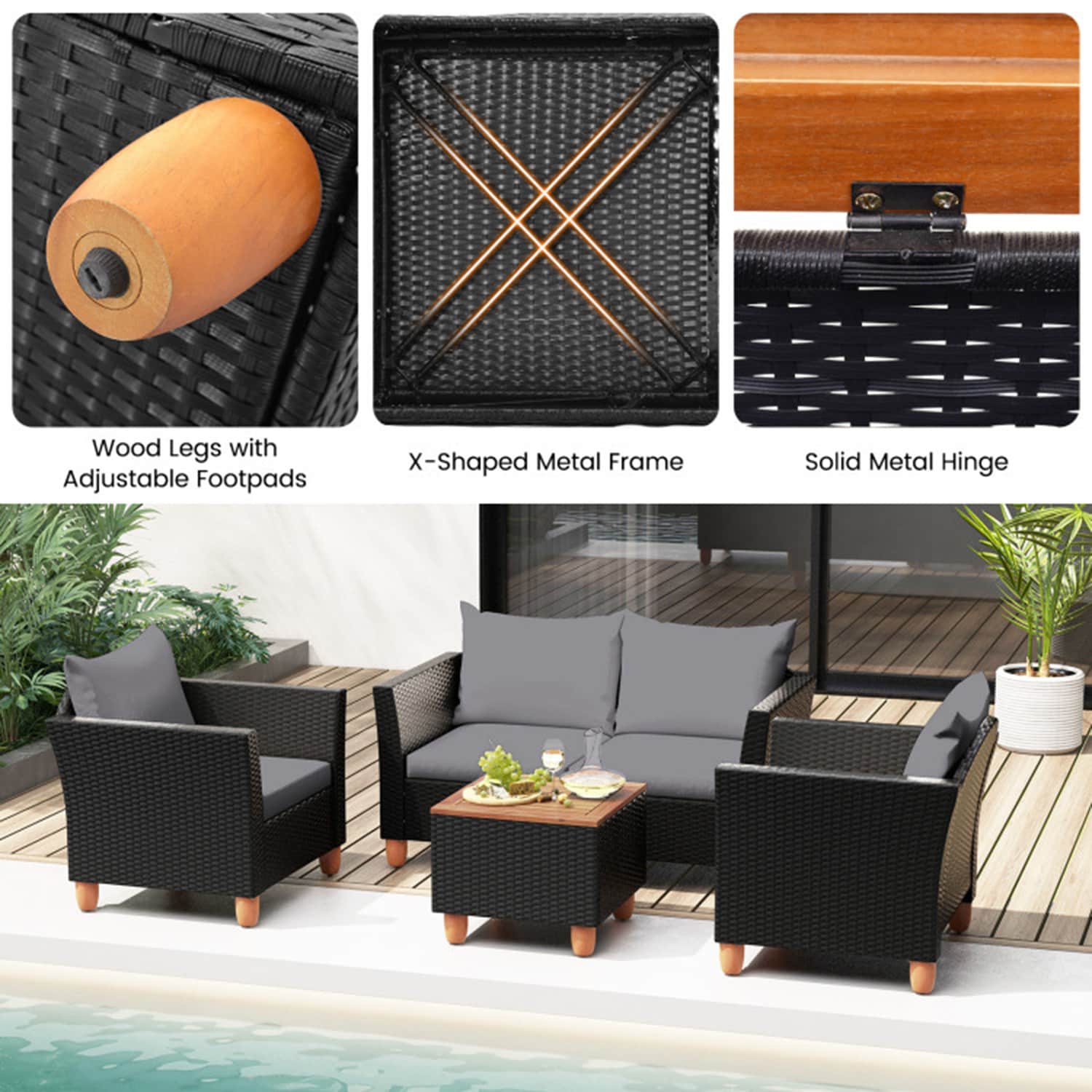 Mondawe MD-ST04AAG Patio-Sofas-Daybeds - View #7