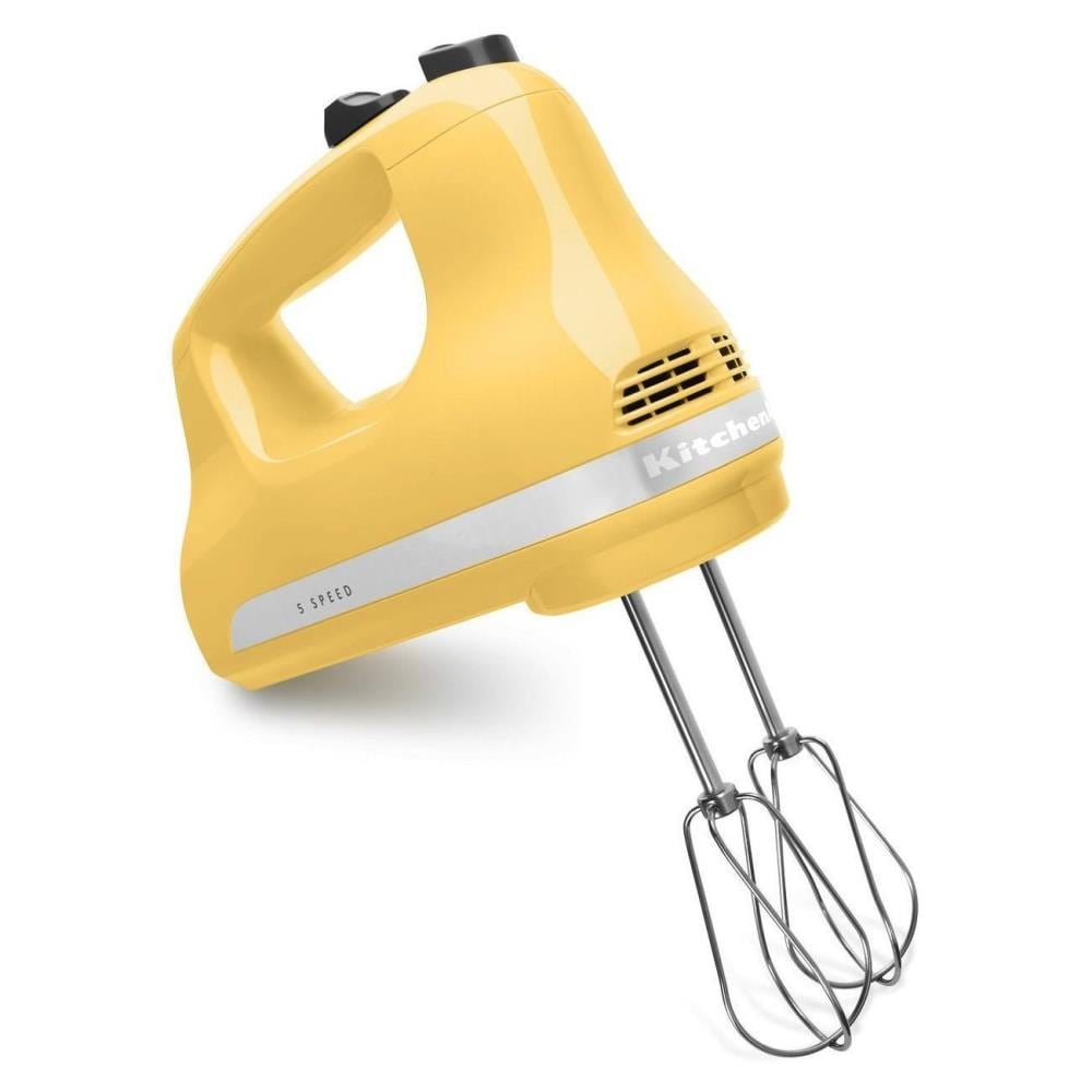 KitchenAid 78-in Cord 5-Speed Majestic Yellow Hand Mixer at