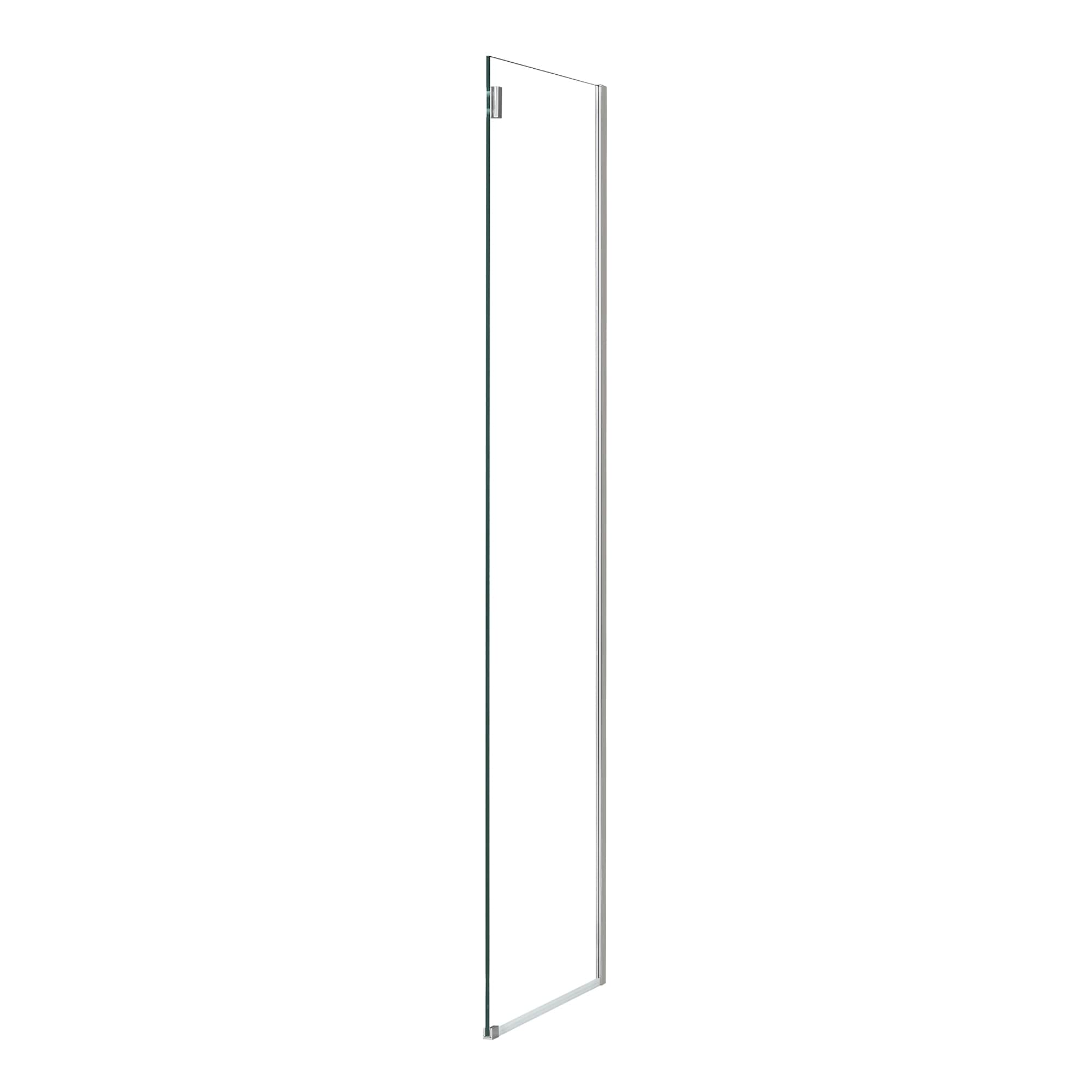 Ove Decors Bel Polished Chrome 30 1 4 In W X 78 75 In H Frameless Corner Fixed Return Panel