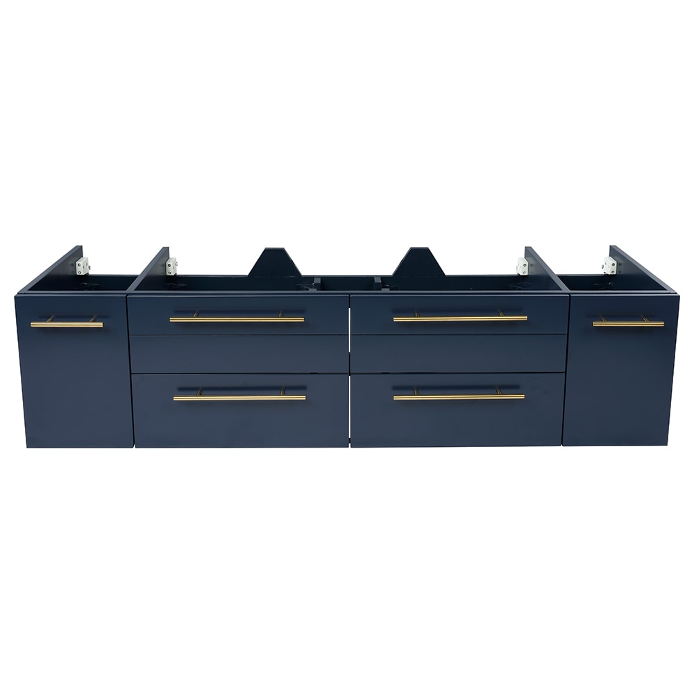 Fresca FCB6160RBL-UNS Lucera 60-in Royal Blue Floating Bathroom Vanity Base Cabinet without Top