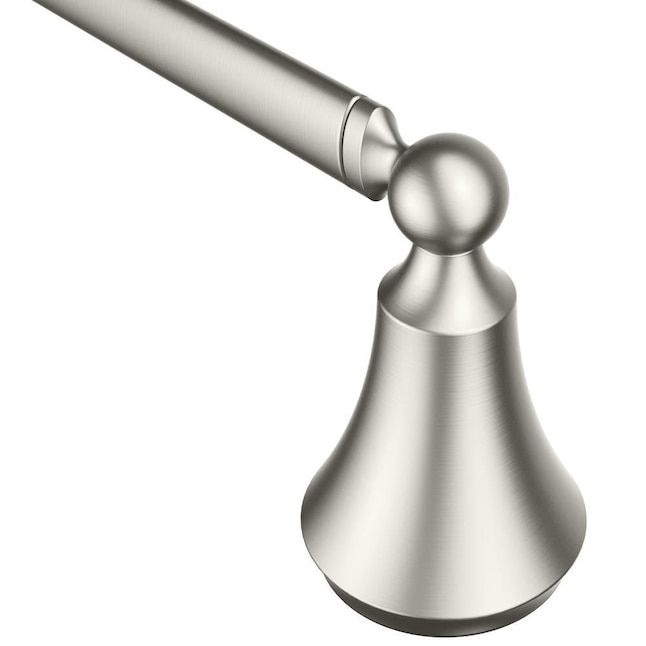 Moen Wynford 24-in Brushed Nickel Wall Mount Single Towel Bar Moen Wynford 24-in Brushed Nickel Wall Mount Single Towel Bar