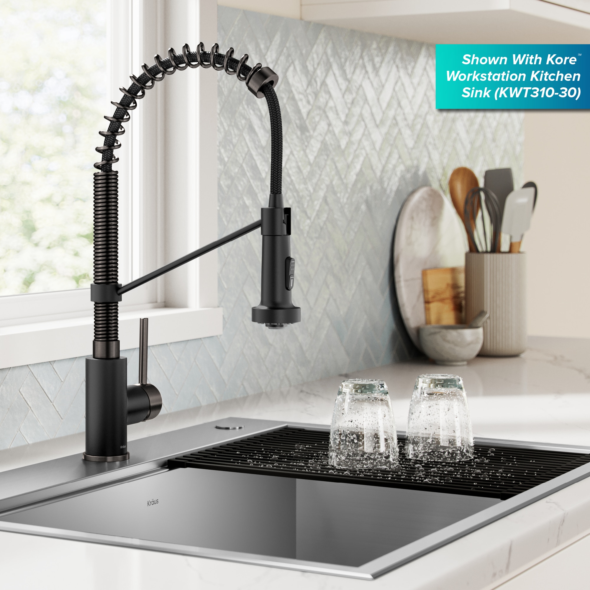 Kraus KPF-1610MBSB Kitchen-Faucets - View #3
