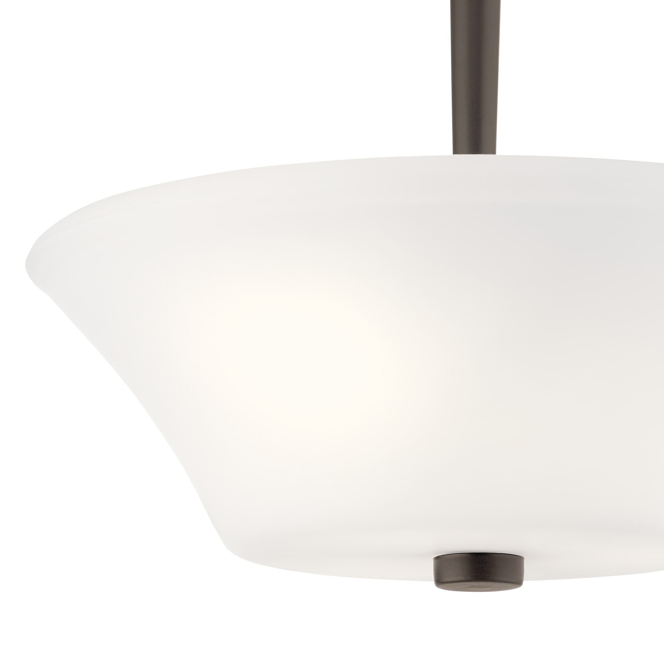 Olde Bronze Aubrey 3-Light Semi-Flush Mount with Satin Etched Glass