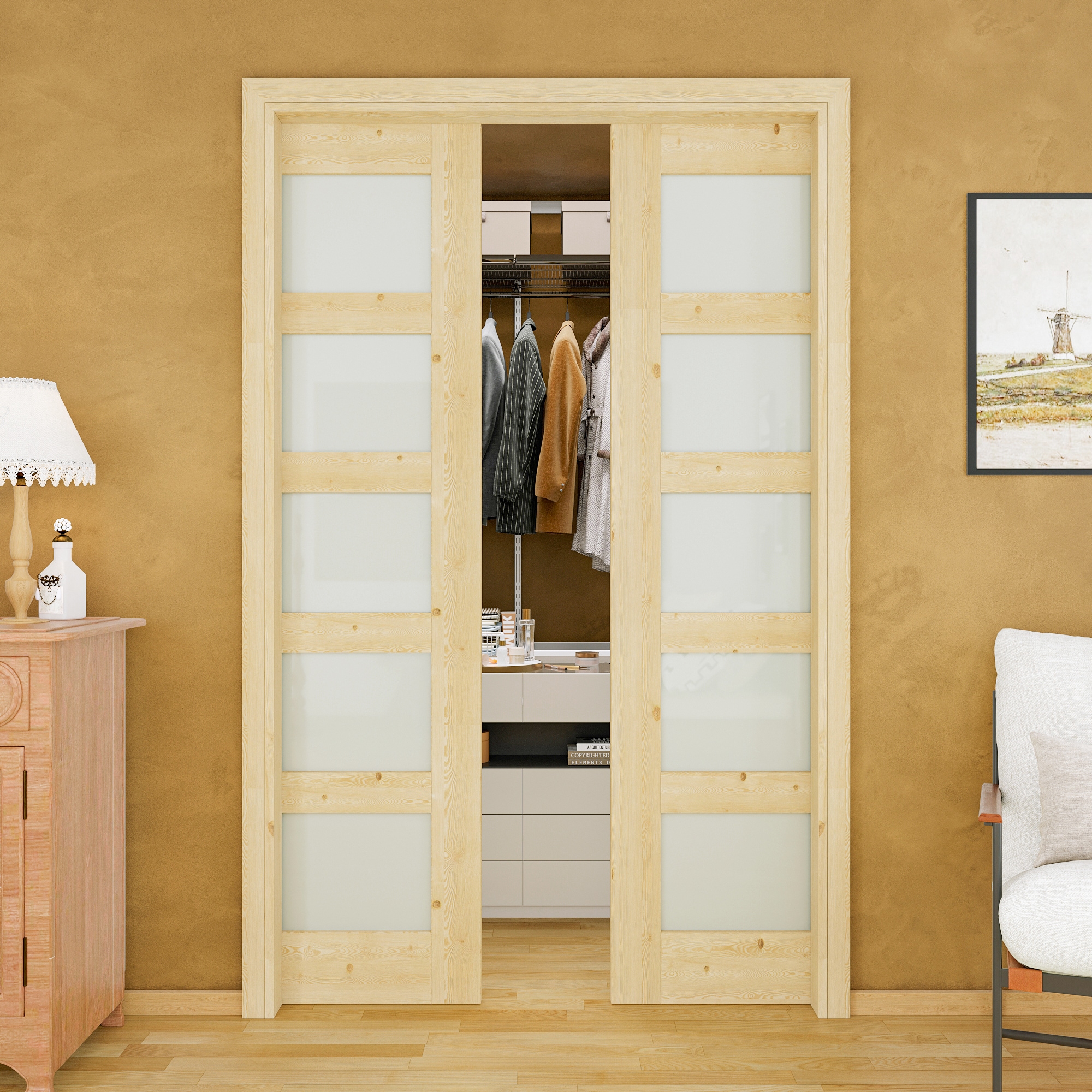 JUJUBON IN-PDPK-5L-P-W-56 Pocket-Doorframe-Screens - View #3