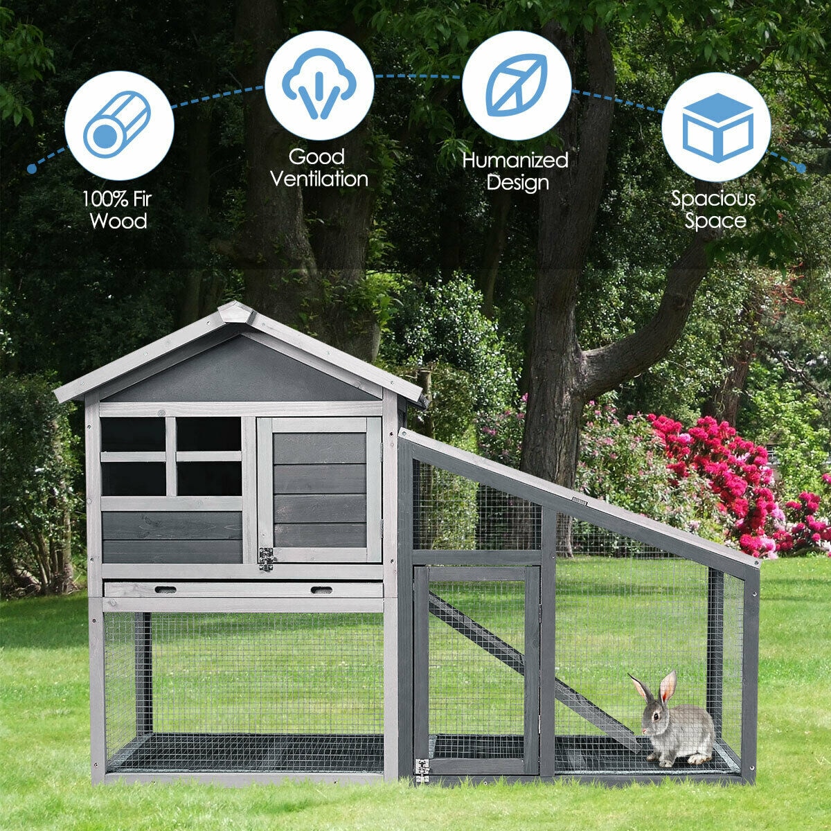 Forclover CJW-PH7362 Chicken-Coops-Rabbit-Hutches - View #6
