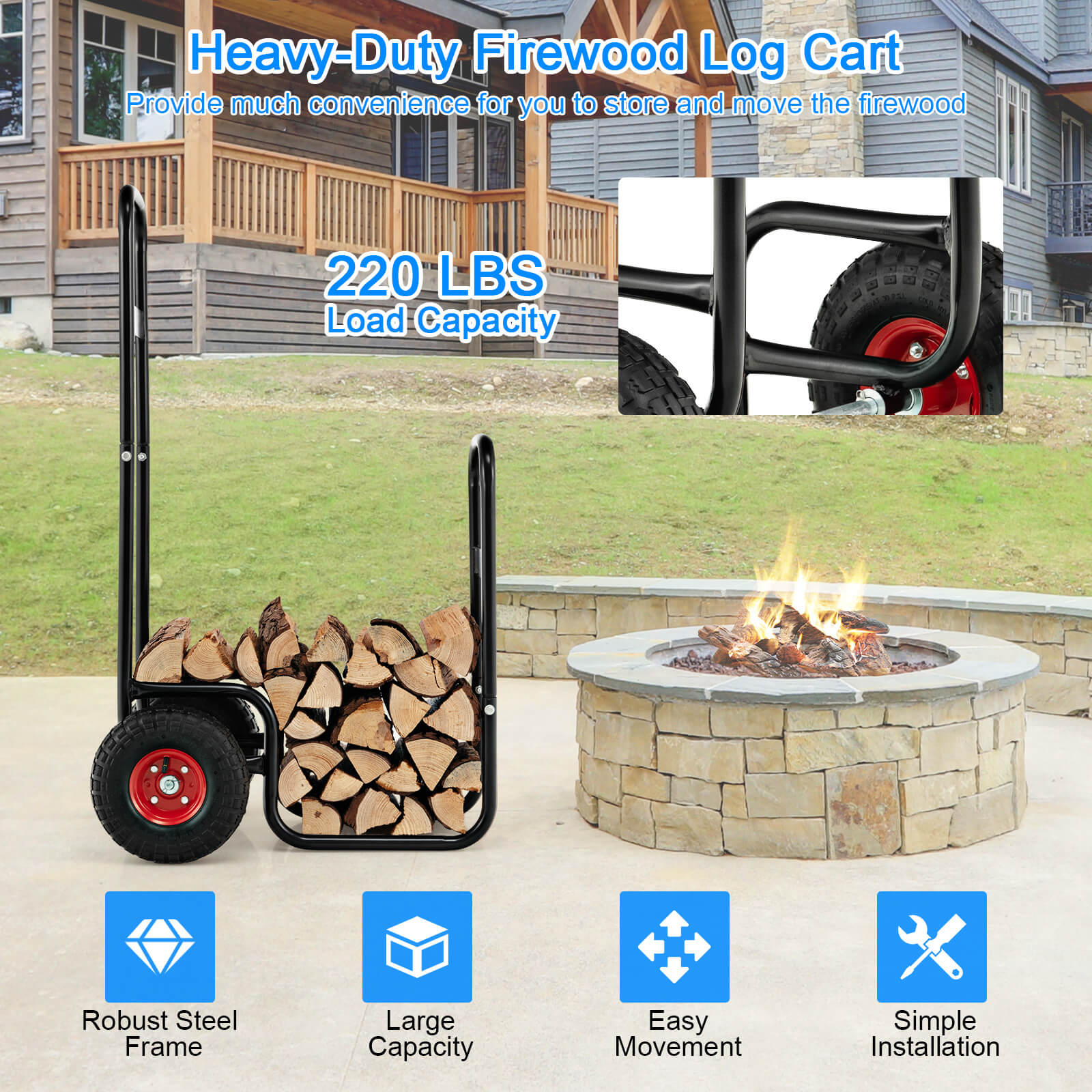 Slickblue D-CO-10001AT Firewood-Storage - View #3