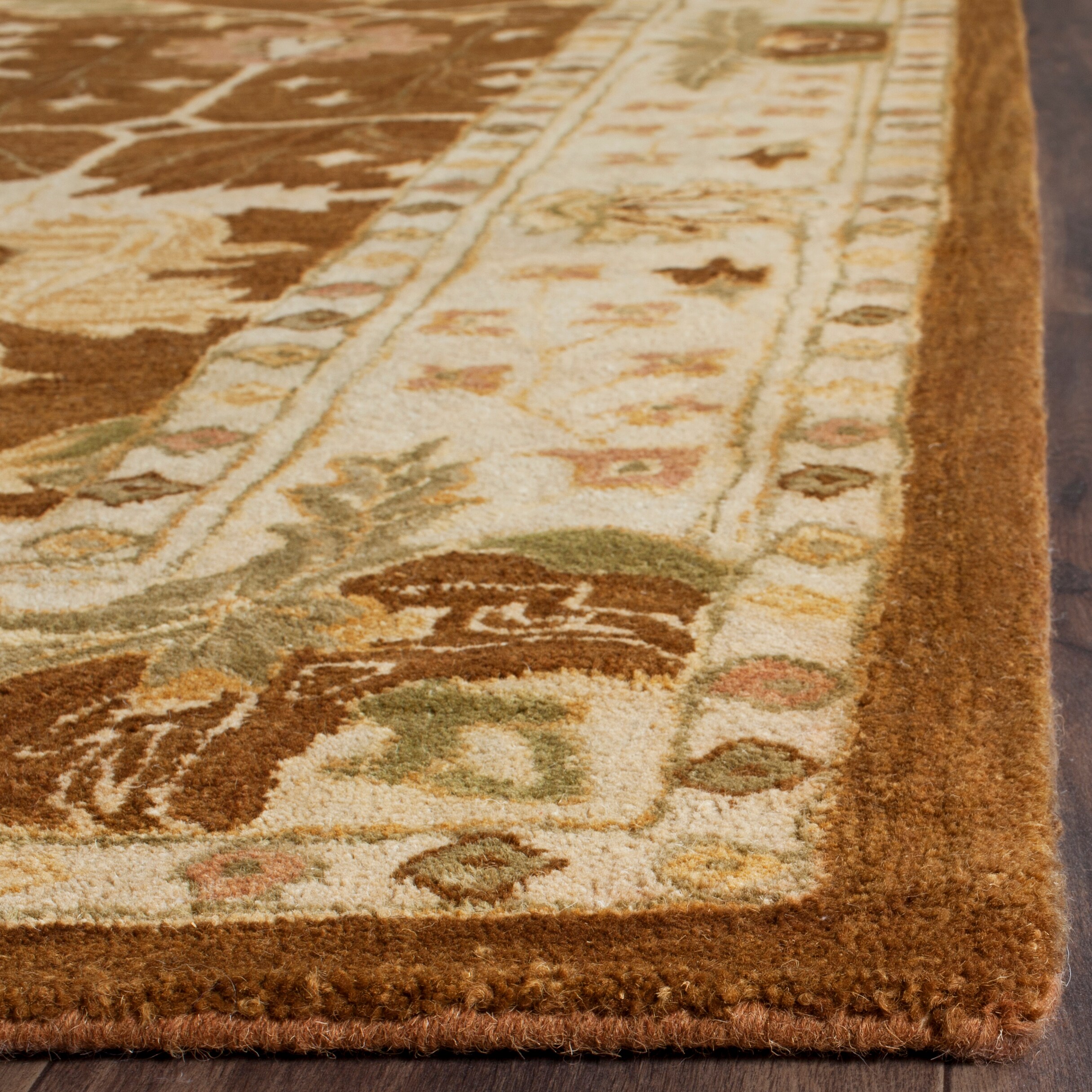 Antiquity Hand Tufted Brown and Beige Wool Area Rug