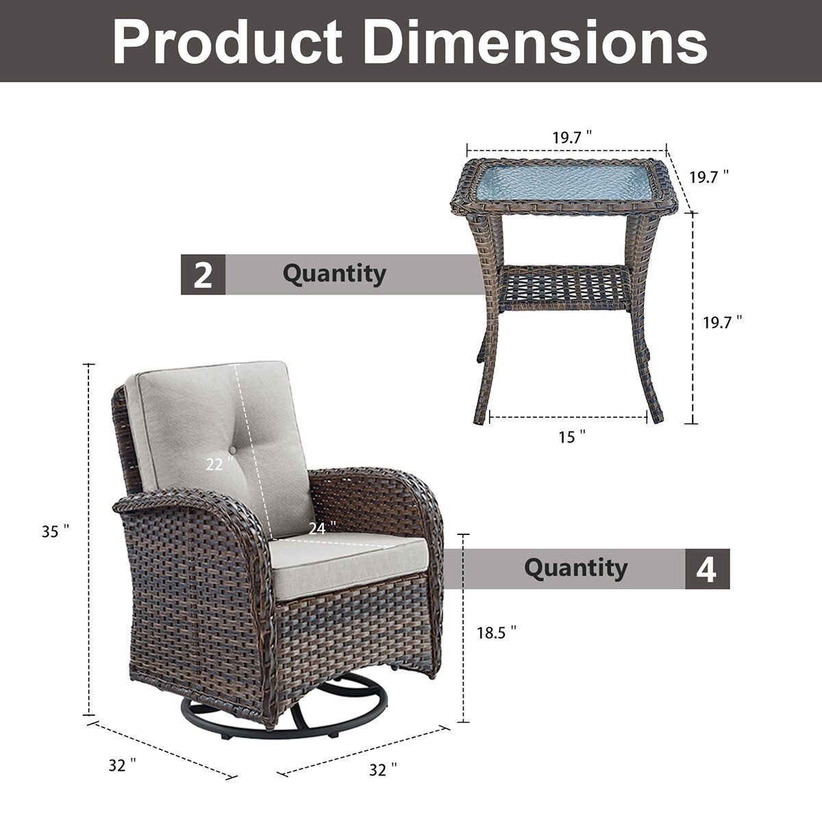 Rilyson FS085X2-2 Patio-Chairs - View #3