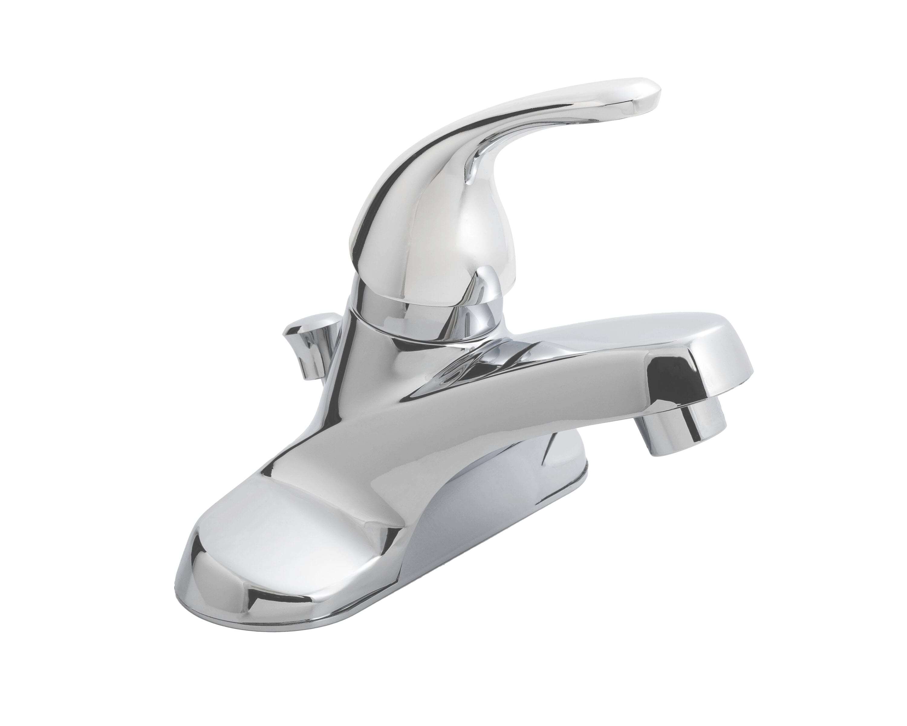Niagara Conservation N-SLSA-LF12-CH-50-US Earth Luxe Chrome 4-in centerset 1-handle WaterSense Low-arc Commercial/Residential Handle Bathroom Sink Faucet with Drain with Deck Plate